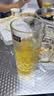 青苹果加厚玻璃啤酒杯615ml*2 大容量扎啤杯商务办公饭店家用待客 实拍图