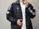 adidas通勤百搭经典休闲运动连帽夹克早秋外套男女阿迪达斯三叶草 黑色   L 实拍图
