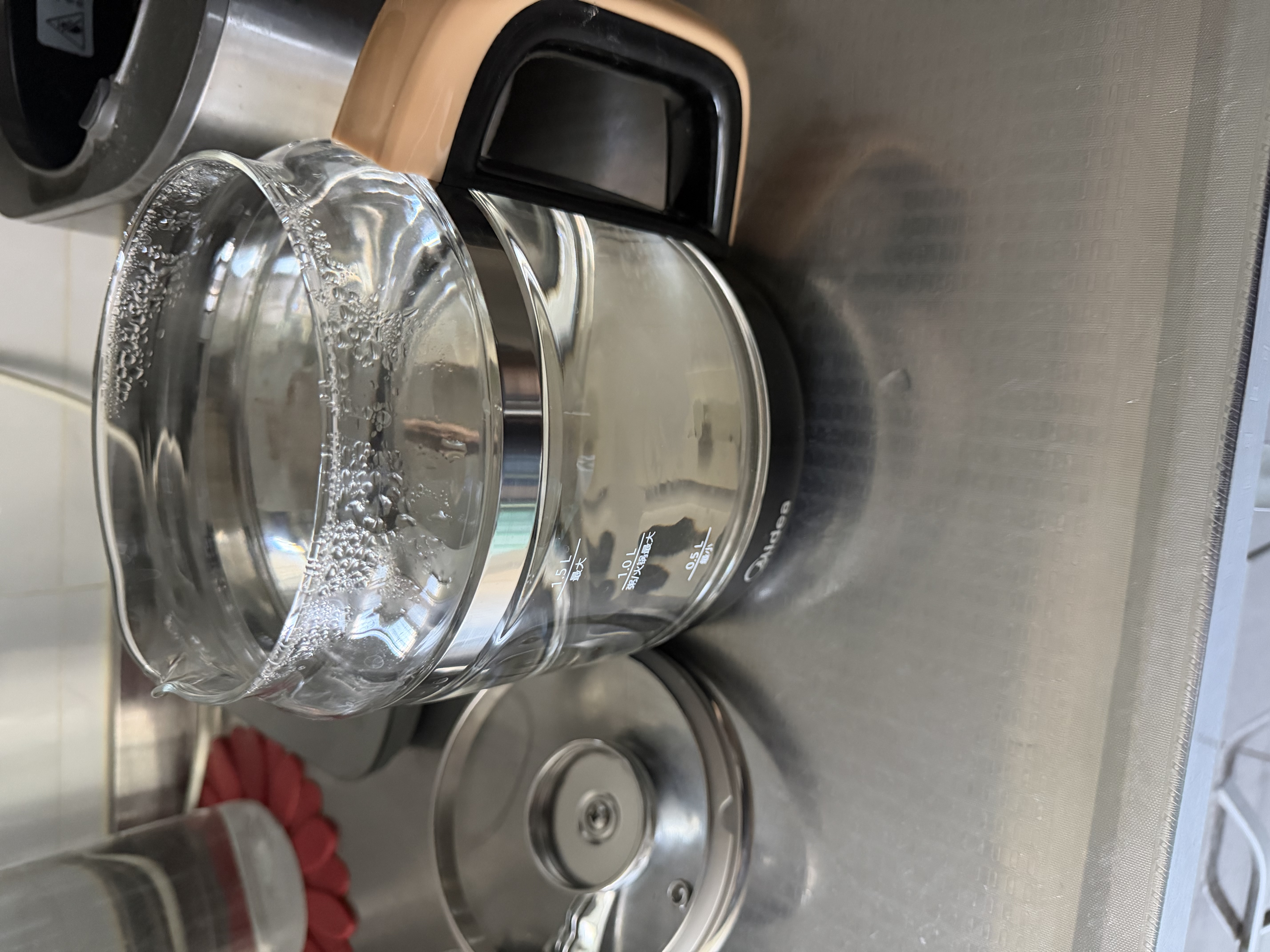 美的（Midea）养生壶花茶壶煮茶器 全自动恒温烧水壶 316L不锈钢调奶器1.5L大容量煮茶壶18大功能MK-GE1703Pro 实拍图