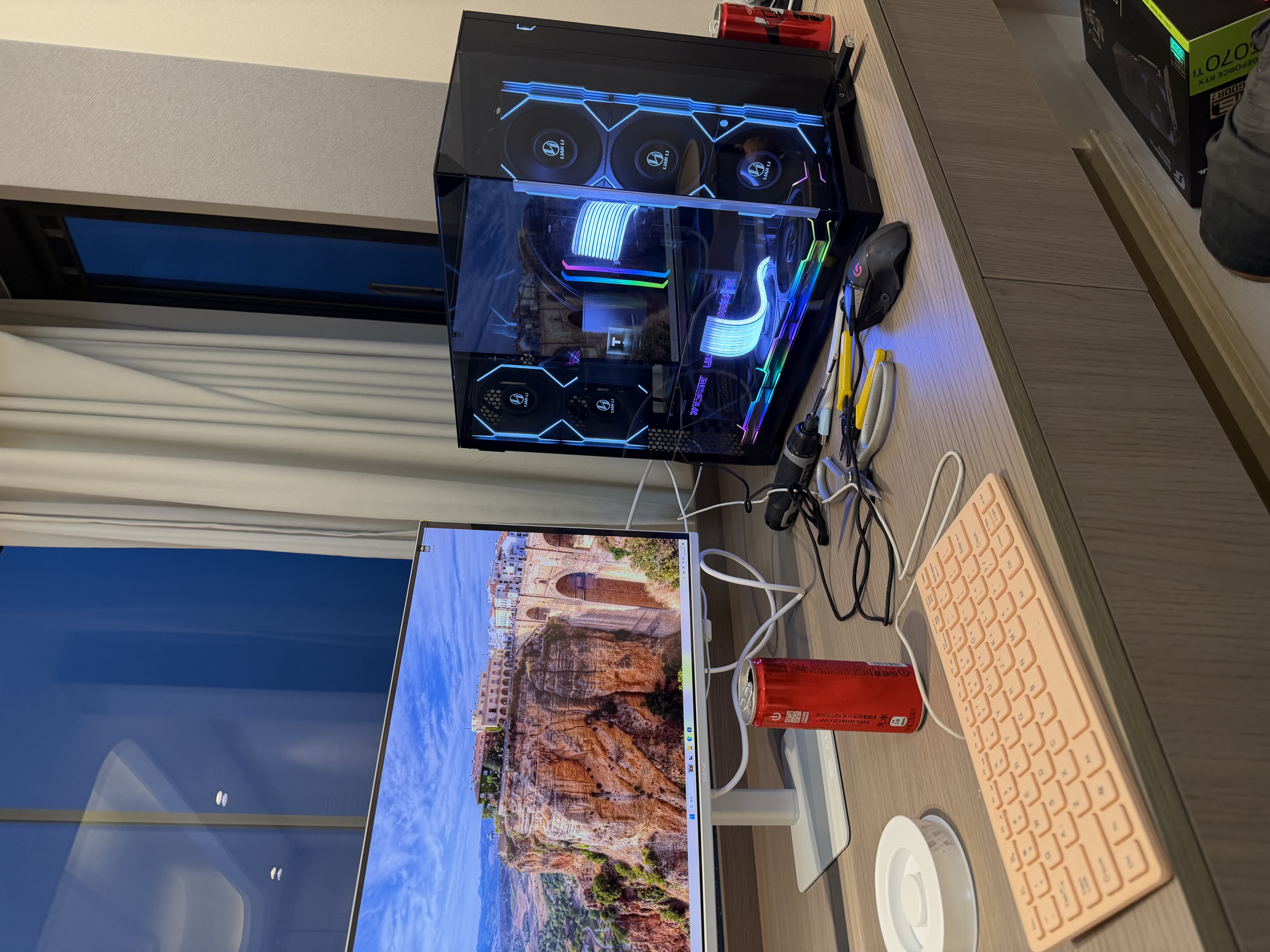 DIY上门装机服务+操作系统安装（升级版 含一体式水冷或RGB）背线 实拍图