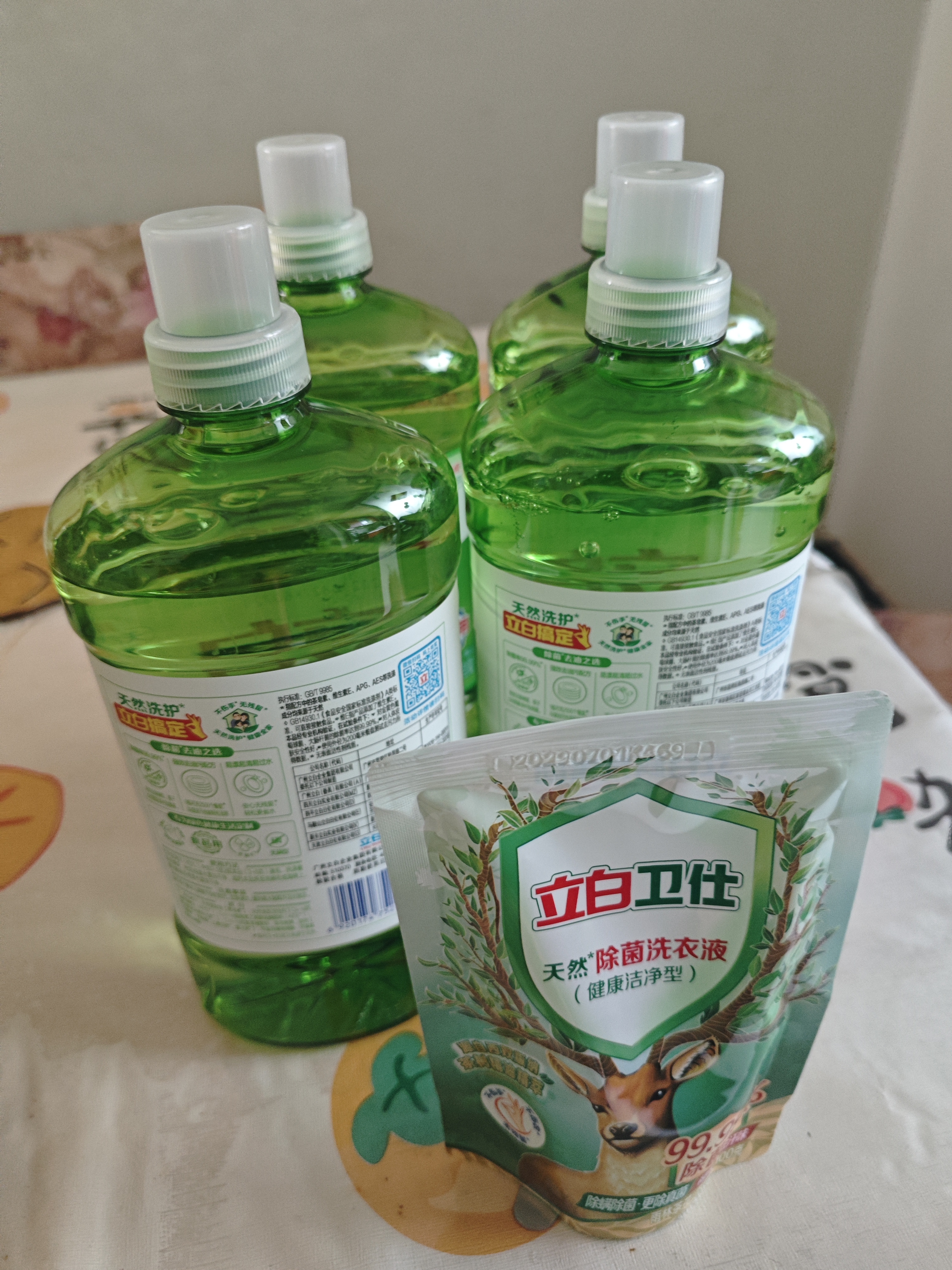 立白茶籽洗洁精4kg 99%除菌高效去油除味宝宝餐具果蔬适用食品可用 实拍图