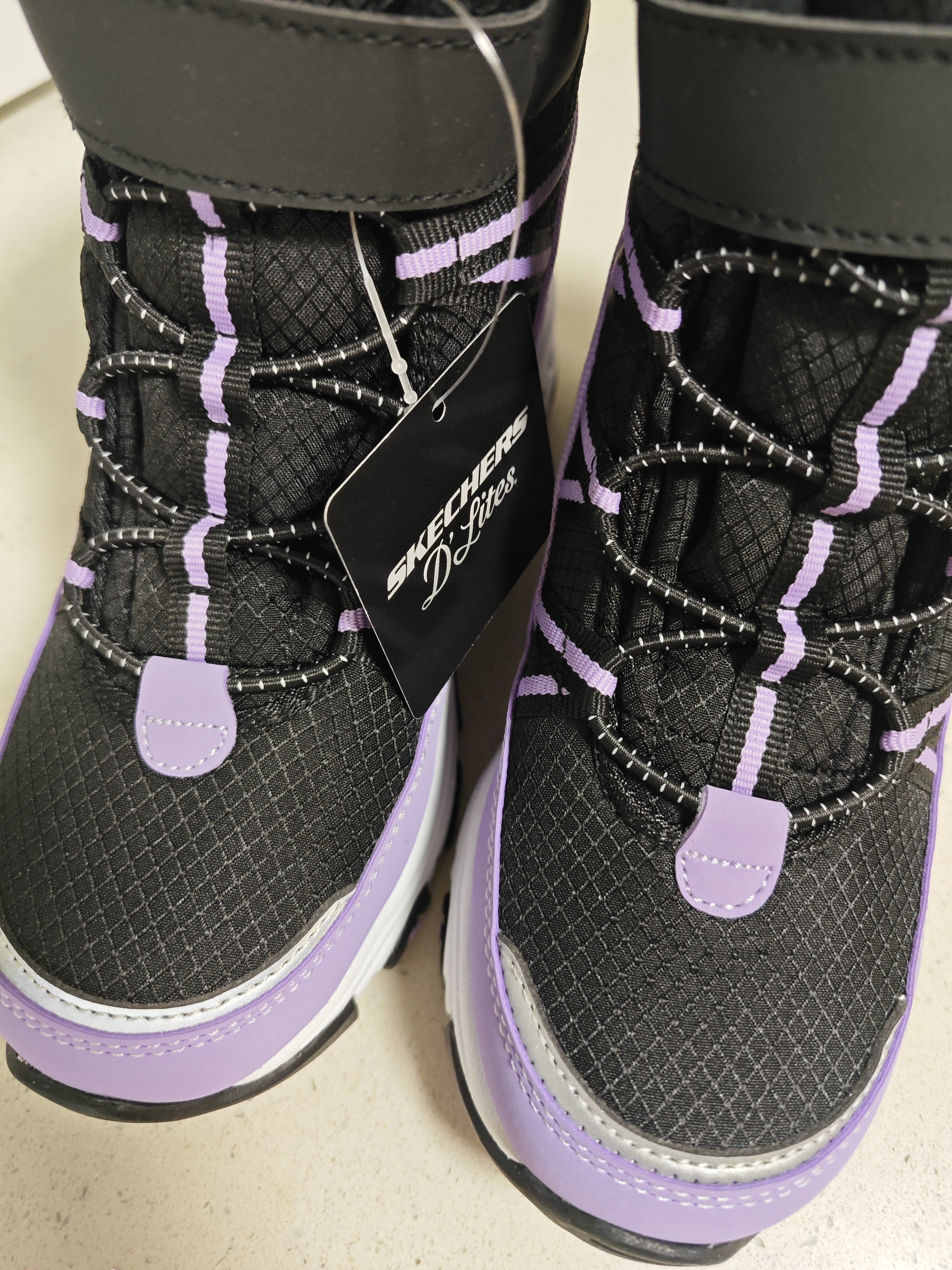 Skechers斯凯奇儿童绒绒靴保暖棉鞋男童女童高筒短靴加绒雪地靴660092L 实拍图