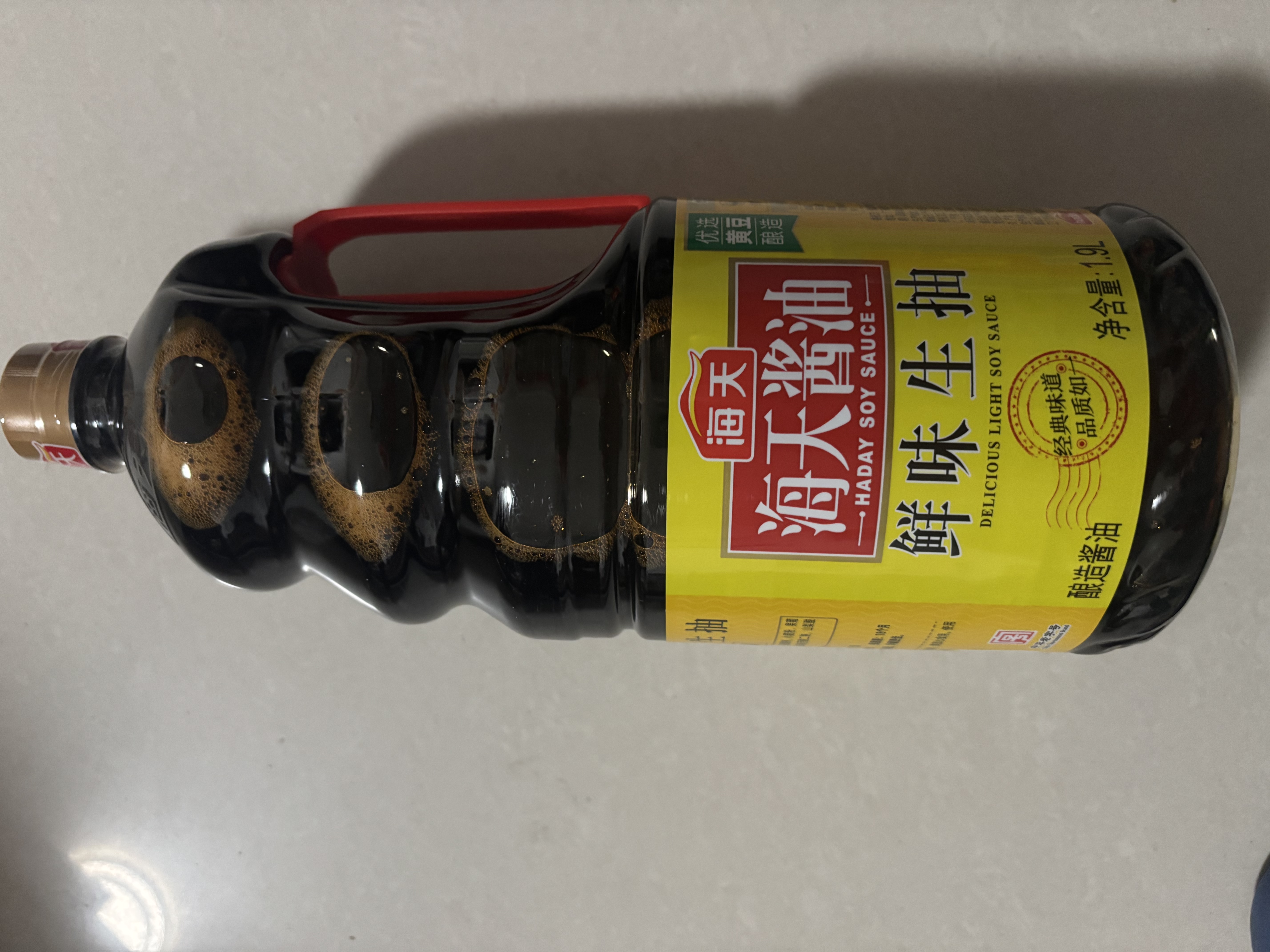 海天 鲜味生抽酱油1.9L 经典系列 原粒黄豆酿造酱油点蘸提鲜凉拌 实拍图