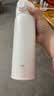 哈尔斯（HAERS）保温杯水杯男女生316L不锈钢吸管杯上学便携杯子 白500ml 实拍图