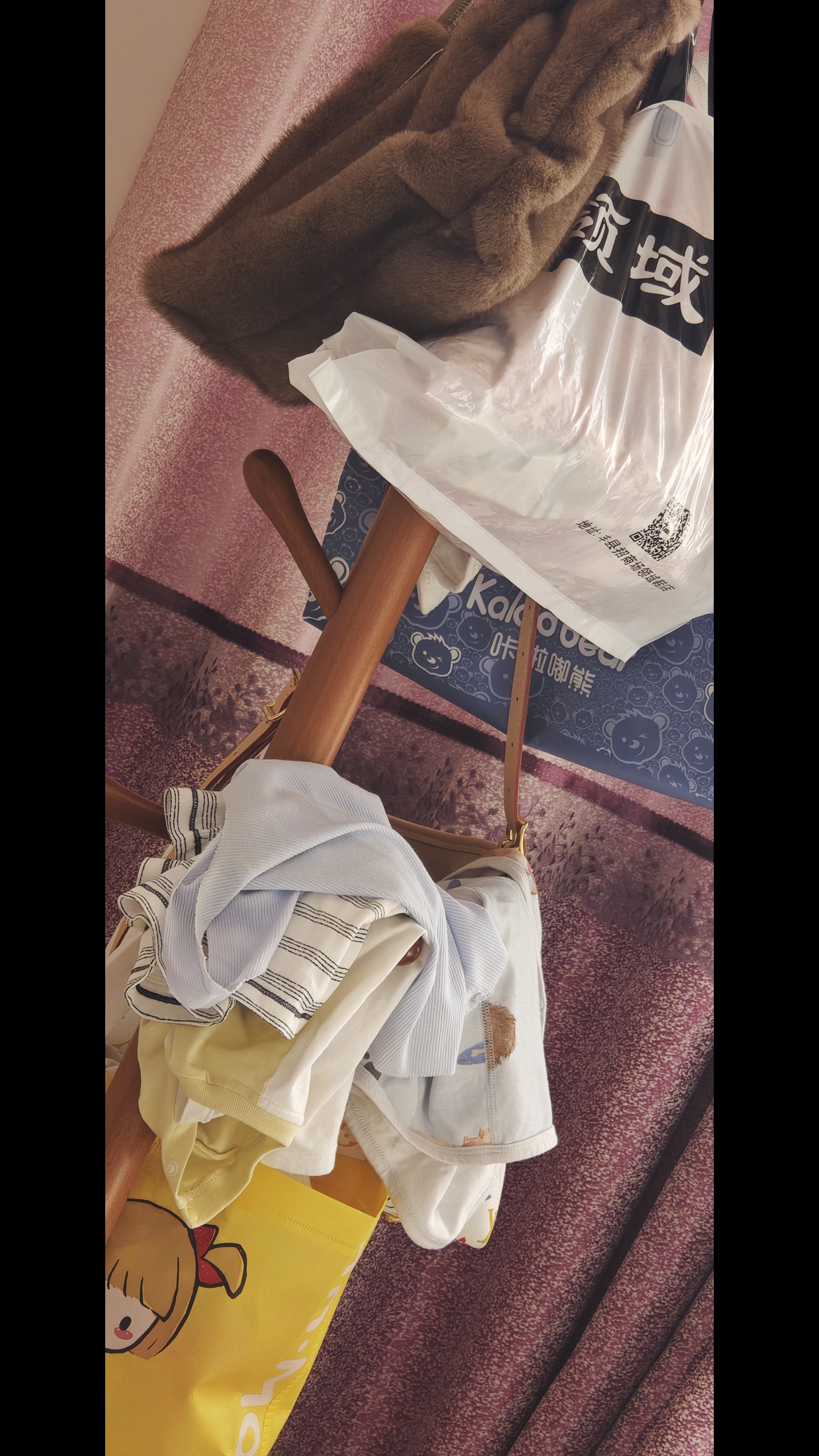 家逸全实木衣帽架卧室衣架落地挂衣架客厅挂衣服架子办公室挂包置物架 实拍图
