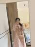 诗佩琪（SVORIAHI）围裙长袖厨房罩衣成人女做饭反穿衣服棉布外套连袖工作服护衣 粉色罩衣 1件 实拍图