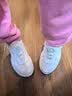 里奇.乔丹   RICKY JORDAN儿童 旋转扣白色运动鞋 男童小白鞋女童鞋子中大童小学生跑步鞋 2023皮面全白 2023皮面全白 四季款 27 码/内长约17.5CM 实拍图