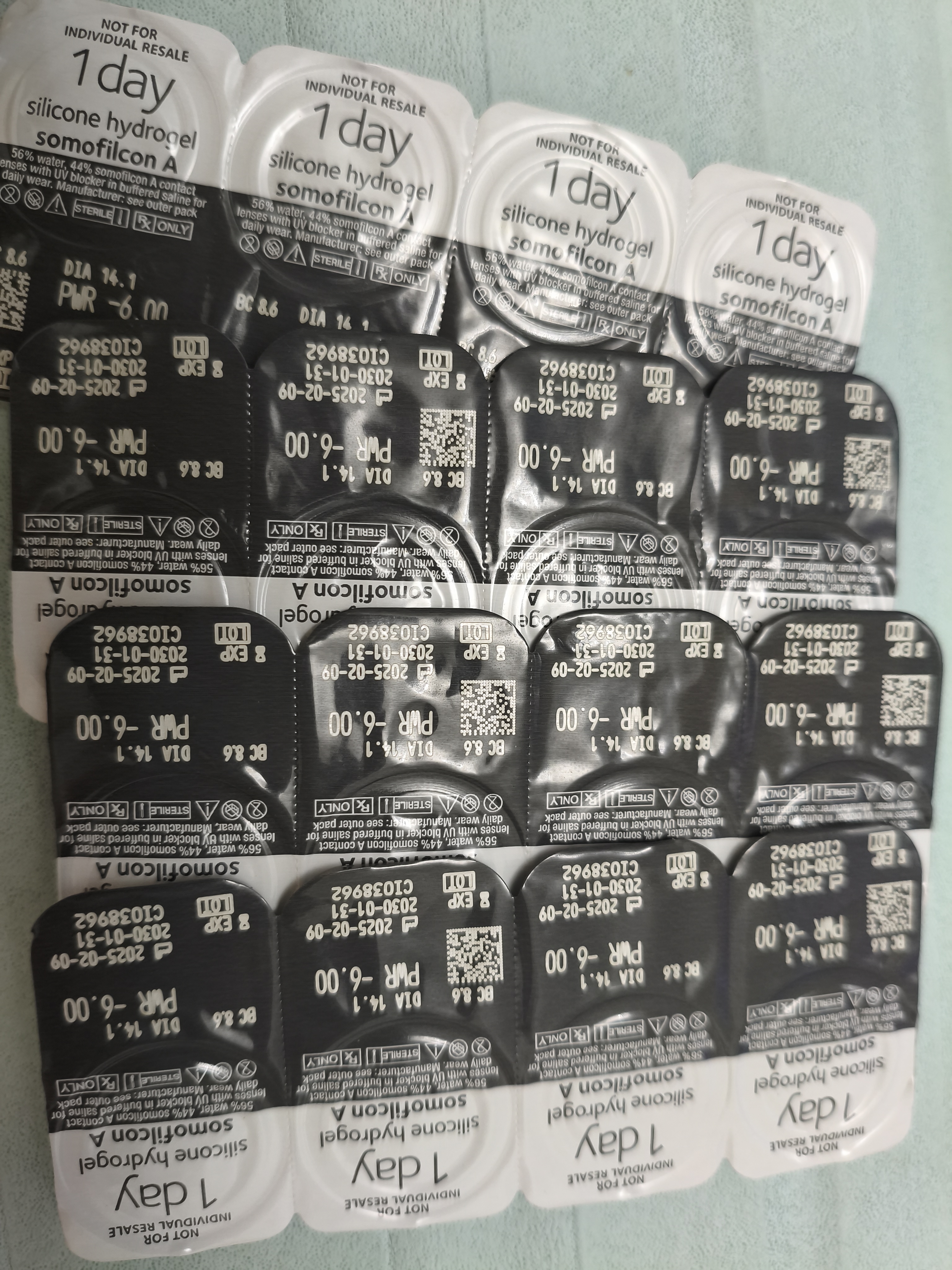 库博光学 清氧清进口透明隐形眼镜硅水凝胶日抛隐形 30片装 600度 实拍图