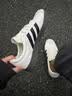 adidas「T头鞋」VL COURT CLASSIC板鞋德训鞋男女阿迪达斯轻运动   汉玉白/黑色/树脂黄   44.5 实拍图