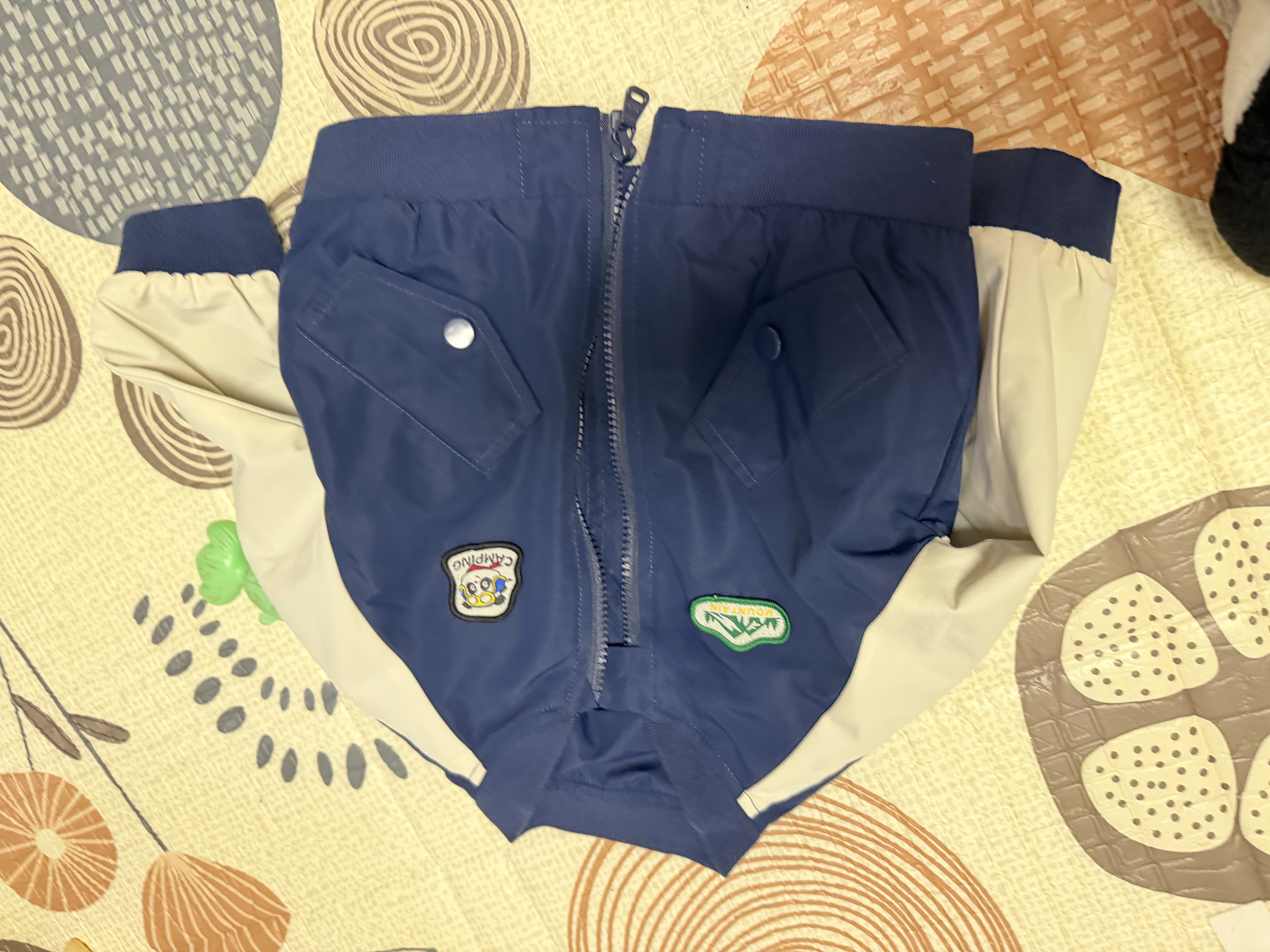 嘟嘟家儿童外套宝宝棒球服秋冬男童衣服秋上衣薄夹克童装女 藏青色 80 实拍图
