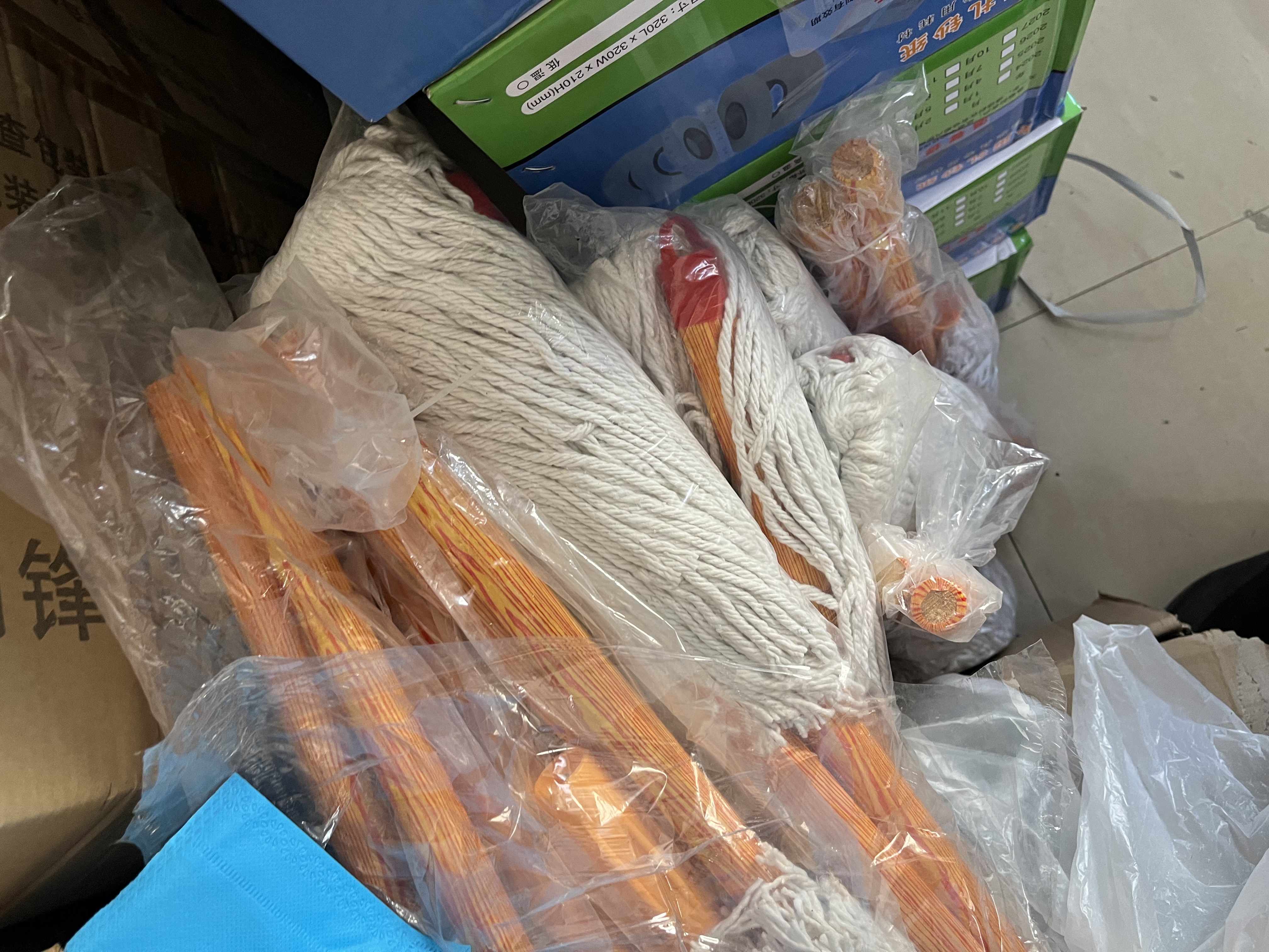 喜润家棉线拖把木杆墩布拖布海绵洗车拖把酒店物业学校老式排拖尘推 实拍图