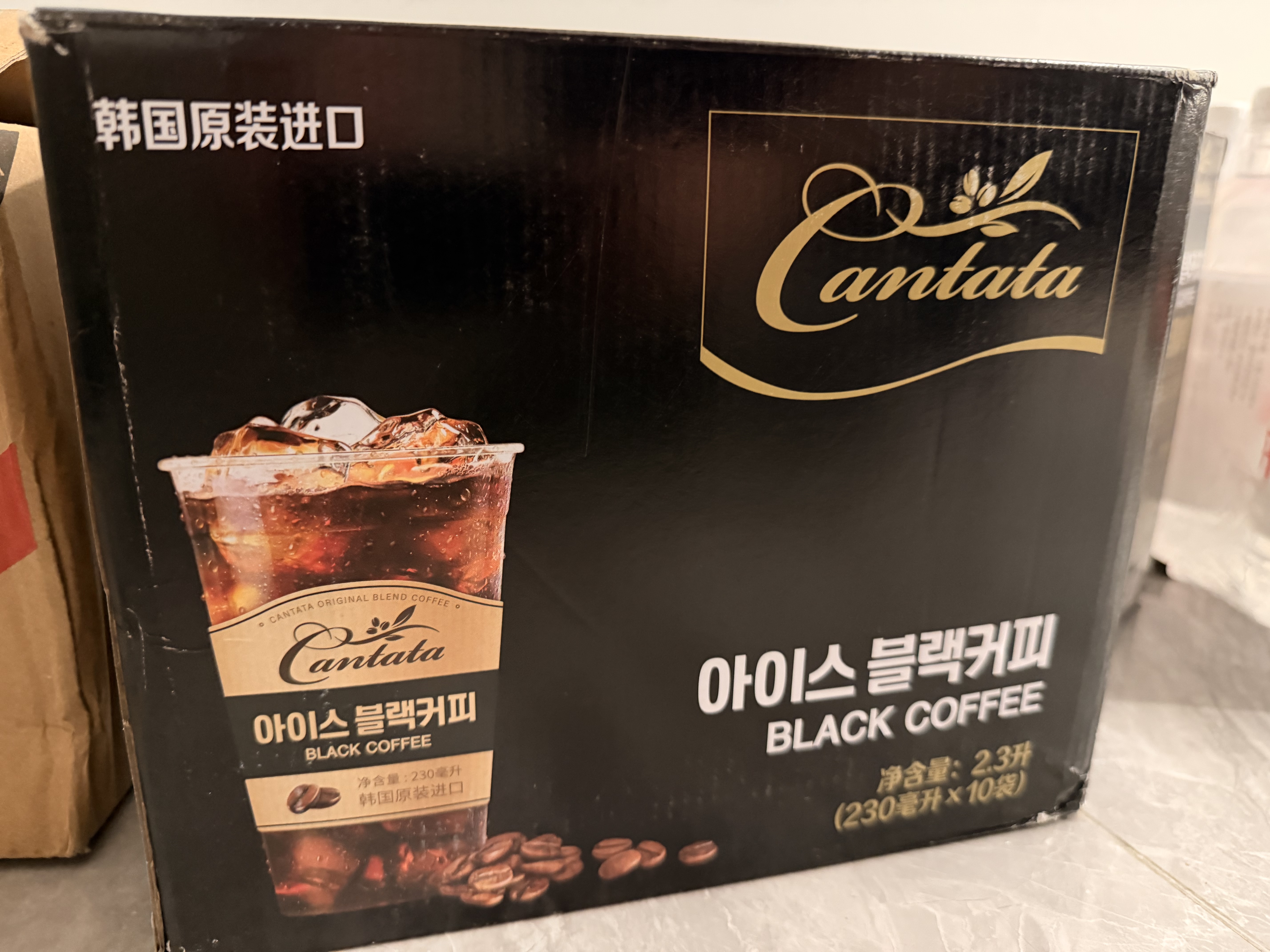 乐天【买一赠一】韩国进口 黑咖啡230ml*10袋/盒  美式咖啡 即饮咖啡 实拍图