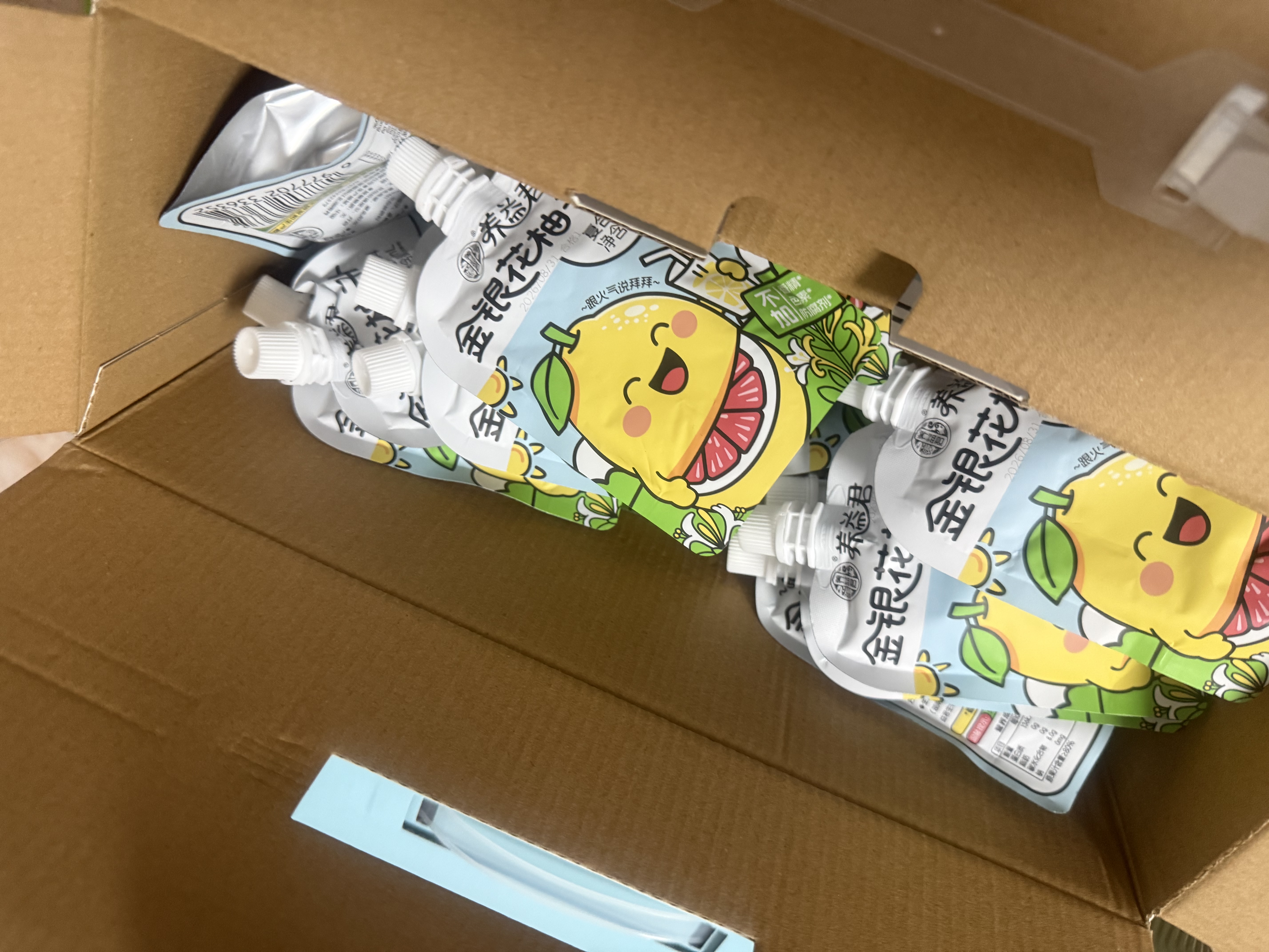养益君金银花柚子汁100ml*20袋 果汁饮料清润饮品无添加色素 实拍图