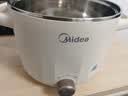 美的（Midea）电煮锅 0涂层不锈钢 宿舍小电锅 多功能家用宿舍泡面小火锅 2.6L蒸煮一体电热锅 XZC2066G 配蒸笼 实拍图