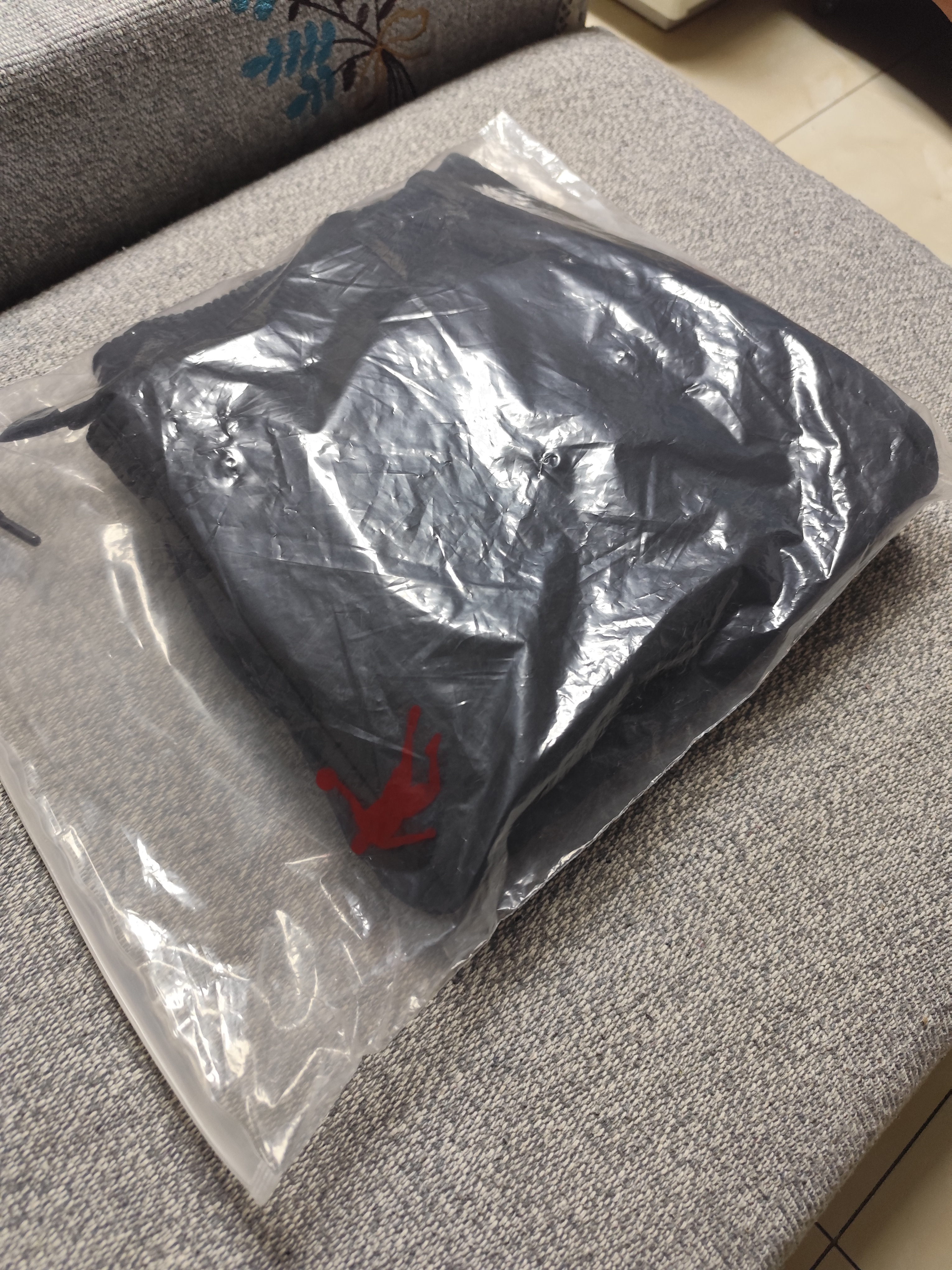 乔丹运动裤男保暖休闲裤男秋冬季加厚加绒裤男直筒卫裤男 实拍图