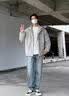 7家优品美式复古牛仔裤男士春秋冬季款宽松直筒休闲裤子7J15 复古蓝 XL 实拍图