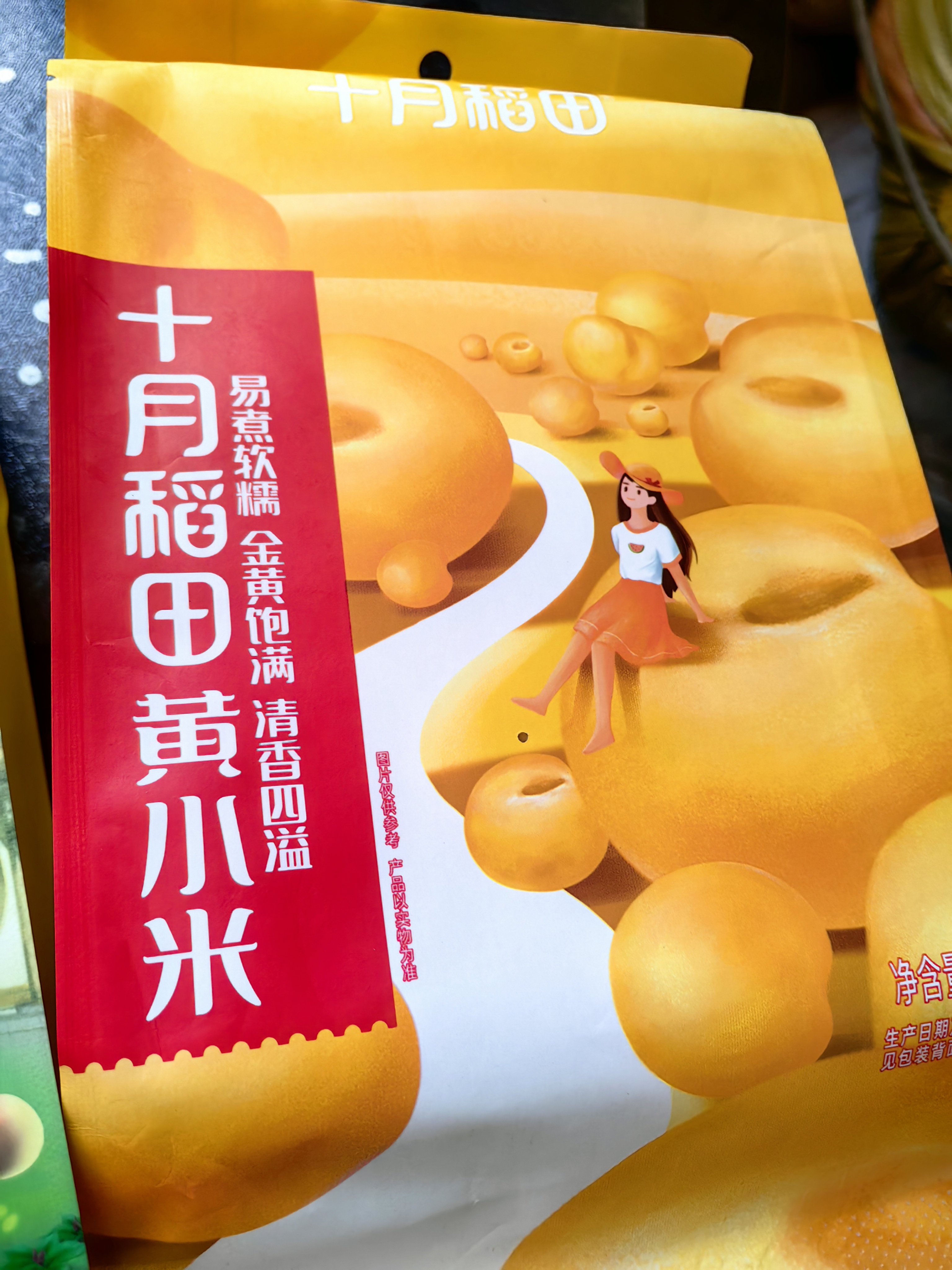 十月稻田 黄小米 1kg 真空袋装 杂粮 早餐粥米 五谷杂粮 粗粮 2斤 实拍图