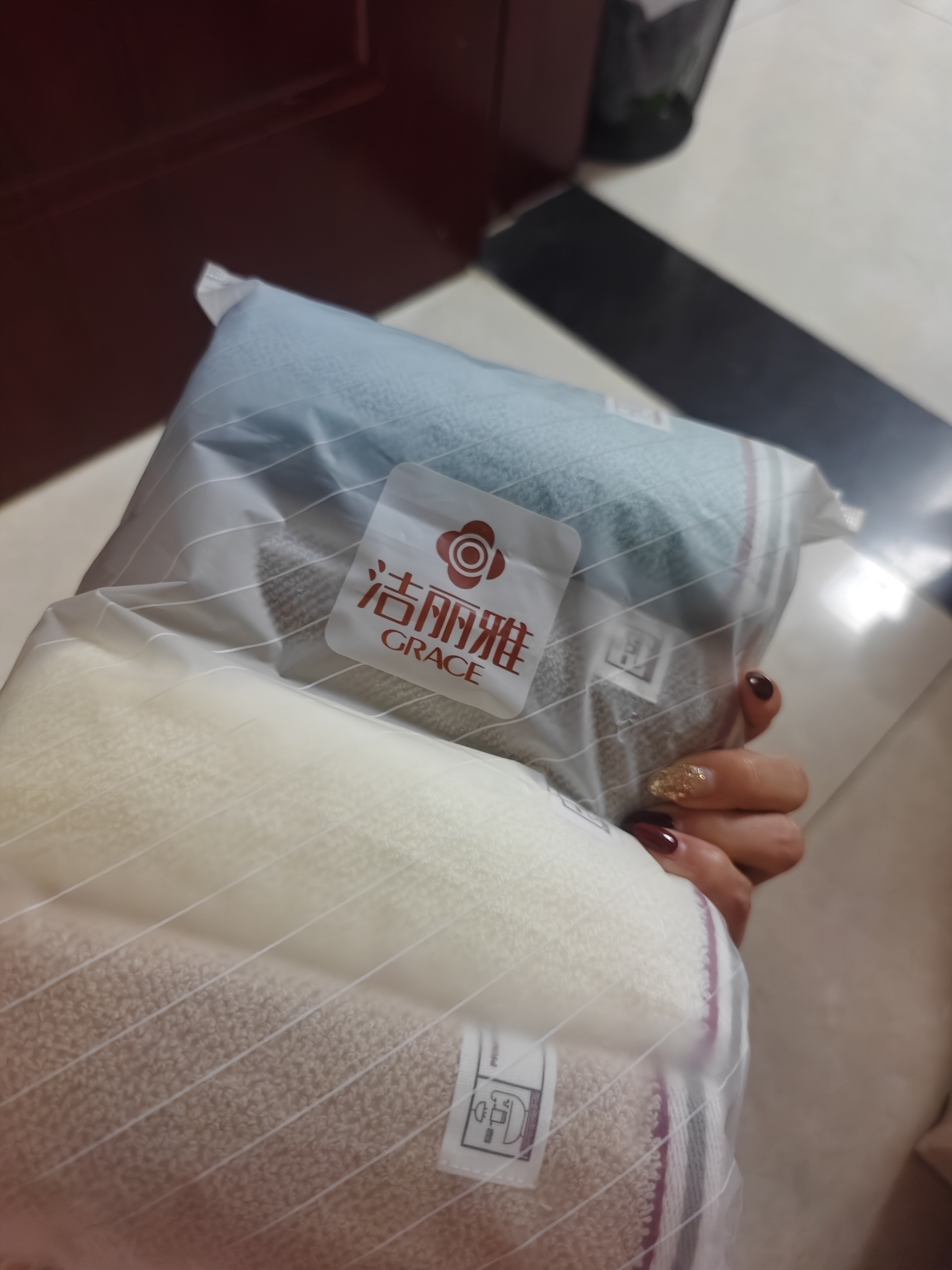 洁丽雅（Grace）新疆棉A类纯棉毛巾柔软吸水洗脸擦脸洁面成人毛巾 4条装运动 实拍图