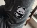 范爷家小熊猫自粘布贴无痕修复羽绒服破洞补丁贴DIY儿童衣服裤子刺绣贴 实拍图