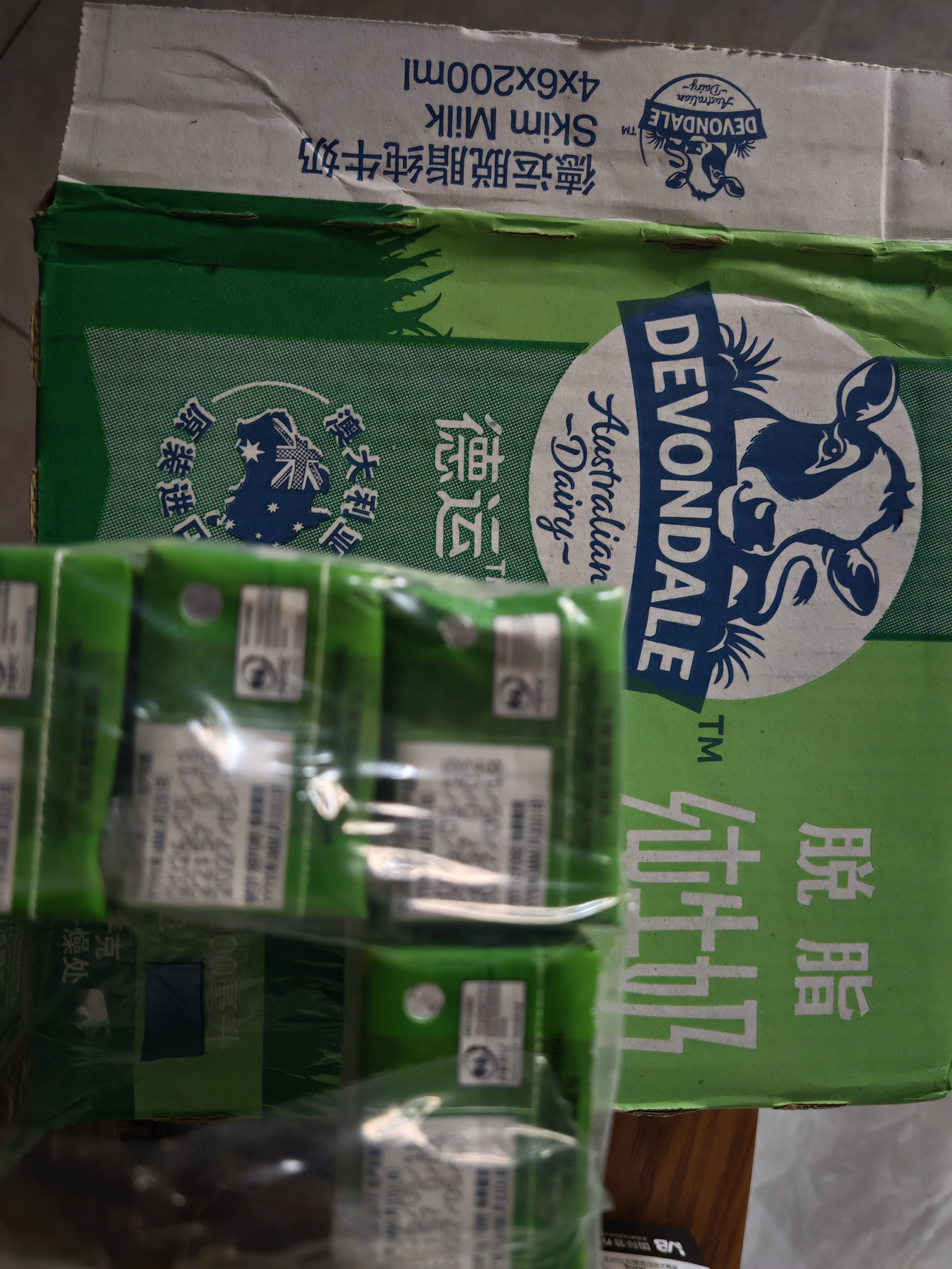 德运（Devondale）脱脂纯牛奶200ml*24盒/箱装澳洲原装进口高钙0脂肪早餐奶国庆礼品 实拍图