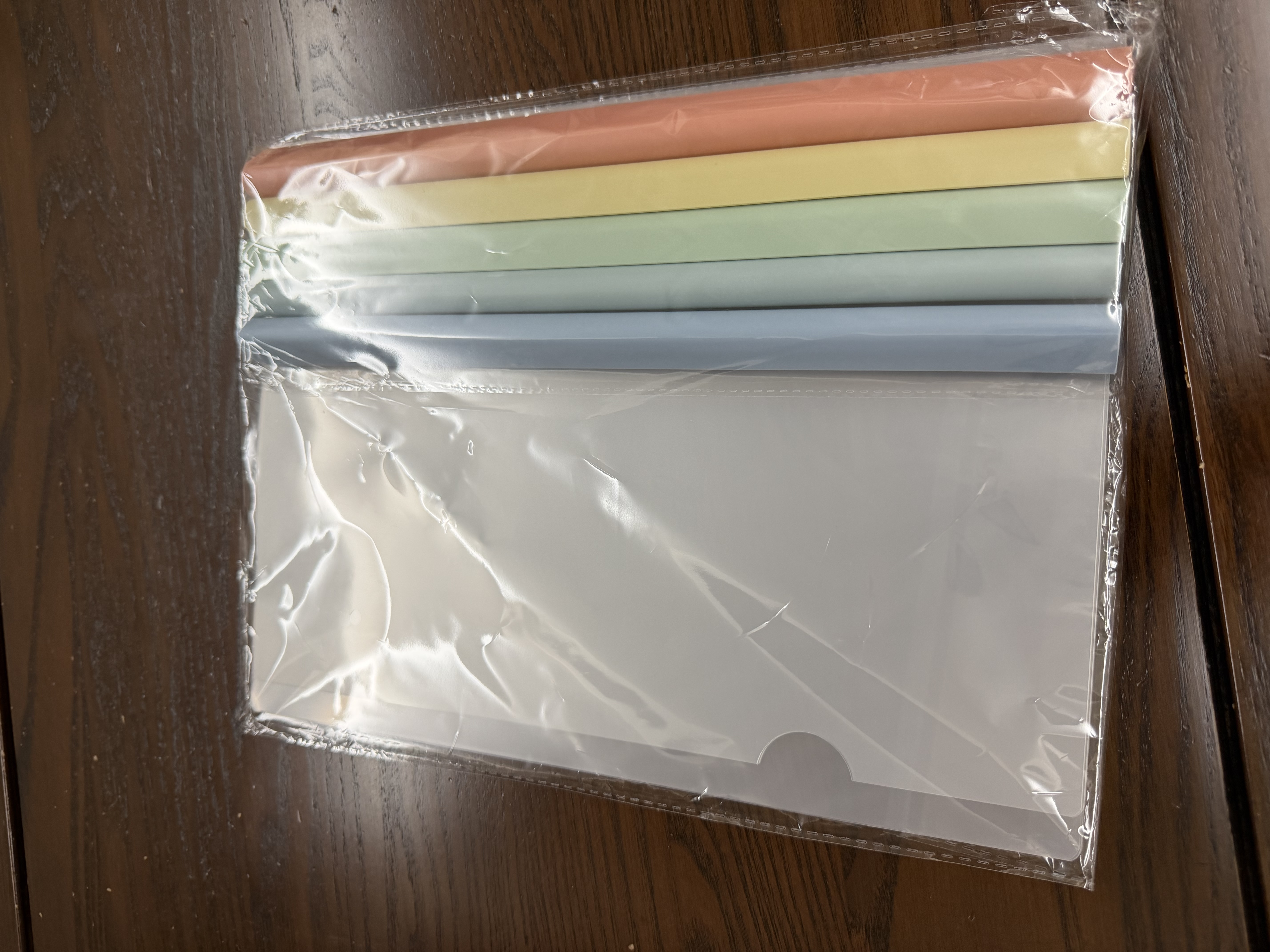得力（deli)彩色水滴杆抽杆夹5只装 A4/15mm文件夹拉杆夹学生试卷夹简历产检报告收纳夹 PP615 实拍图