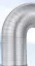 潜水艇（Submarine）加厚铝管油烟机排风管厨房烟道通风道止逆阀180烟管硬管2米 实拍图