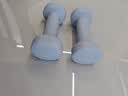 Keep哑铃女男健身家用2kg*2彩色浸塑环保手铃亚铃全身塑形K-rox水蓝 实拍图