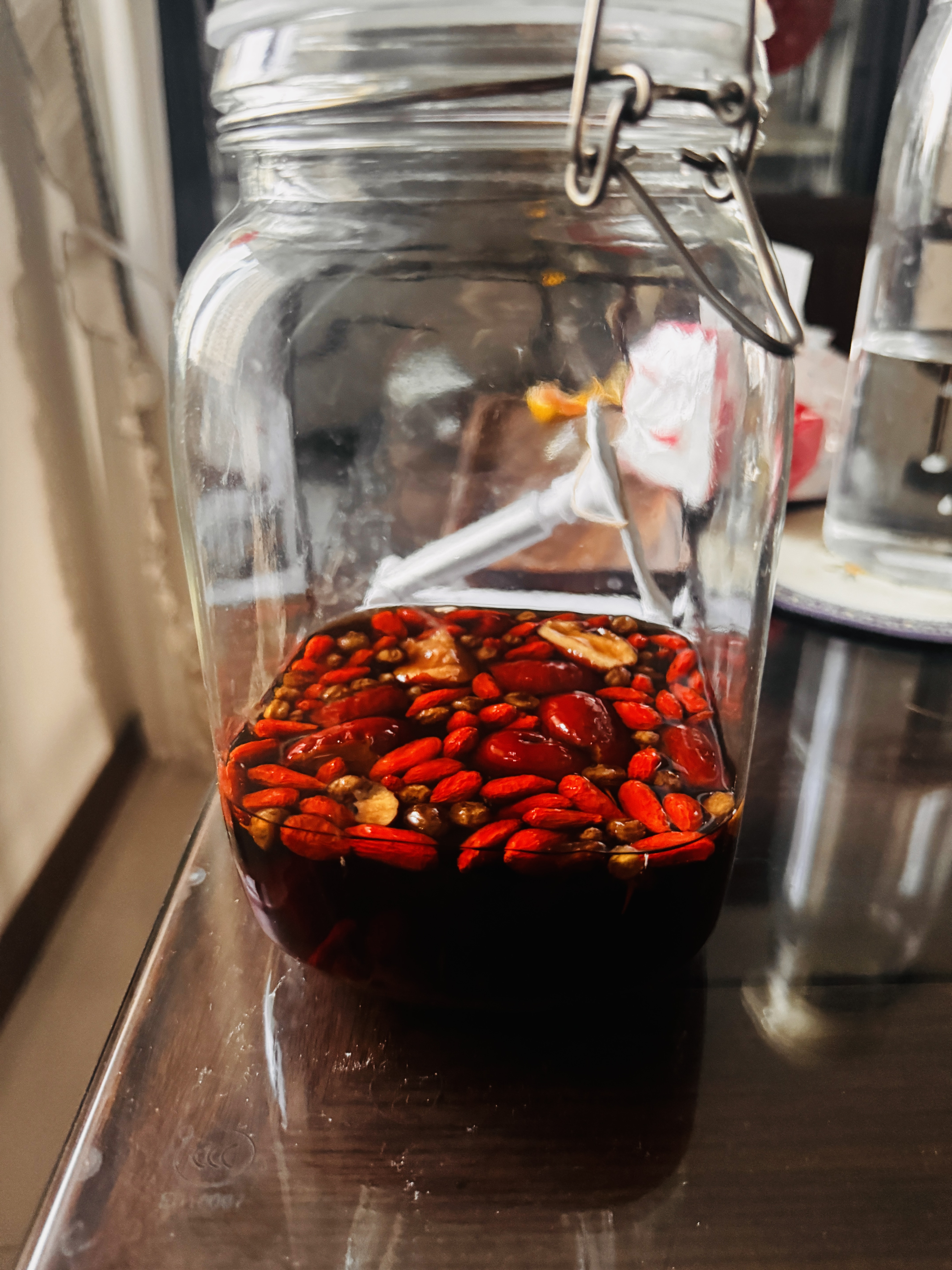 拜杰玻璃密封罐储物瓶泡酒容器玻璃瓶子蜂蜜瓶罐头瓶泡菜坛子1500ml*2 实拍图