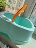 洗屁屁神器宝宝洗屁股神器儿童免蹲洗pp盆婴儿女童女孩带靠背马桶beecosy贝可斯 升级靠背软垫 静谧蓝+喷瓶+挡尿板+刷子+挂勾+塞 实拍图