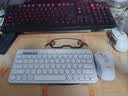 罗技（Logitech）时尚系列K390无线蓝牙键盘 超薄便携  K380升级版 白色 79键 实拍图