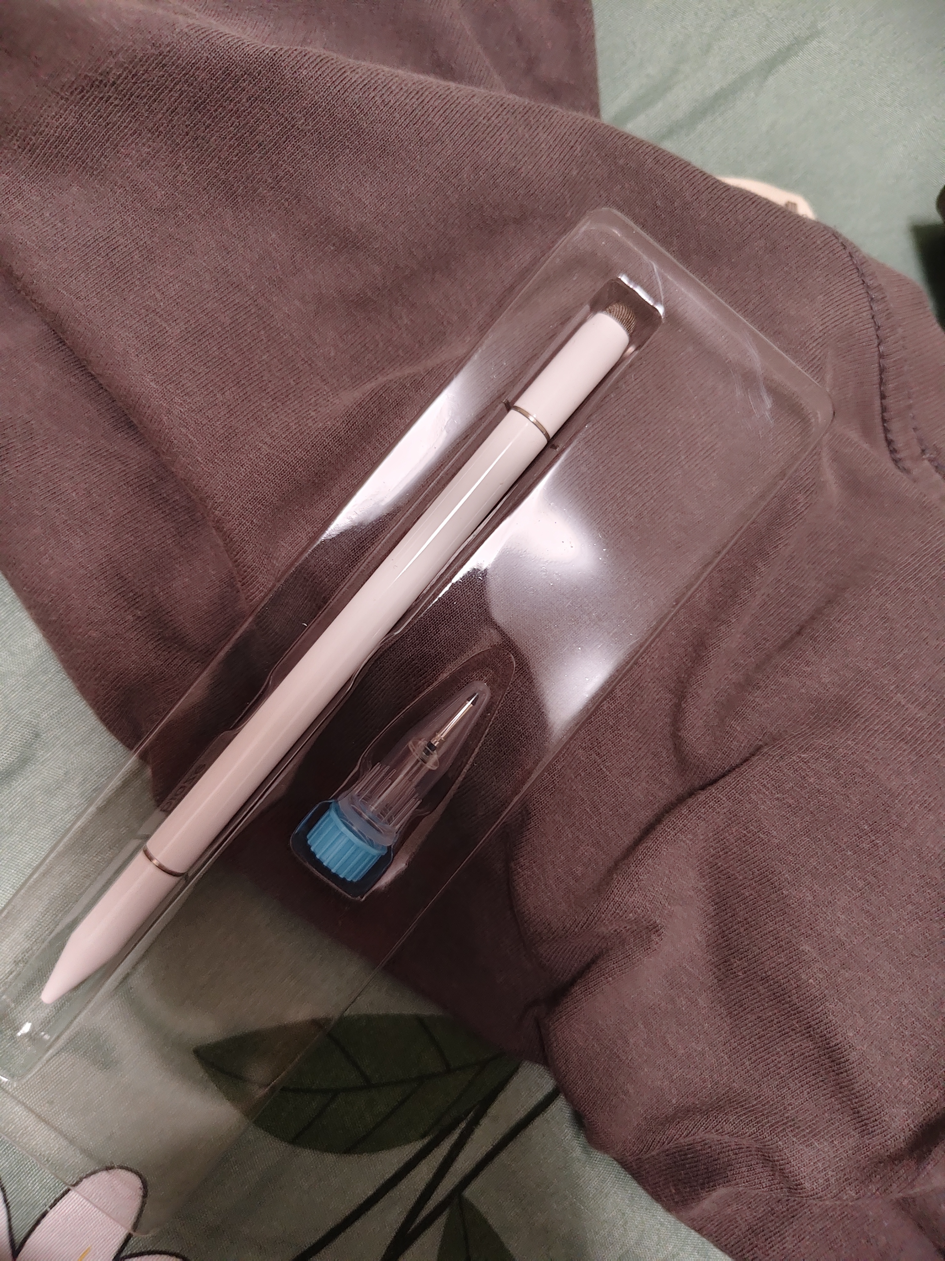 毕亚兹【包邮】适用ipad华为荣耀三星小米oppo/vivo平板触控笔【磁吸款】三合一多功能苹果手写笔PB53-白 实拍图