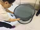 森生林岩板茶几客厅小户型简约轻奢椭圆形可伸缩茶桌 C14-1黑架灰箱 雪山白+黑玻 120cm椭圆茶几+80cm小圆边几 实拍图
