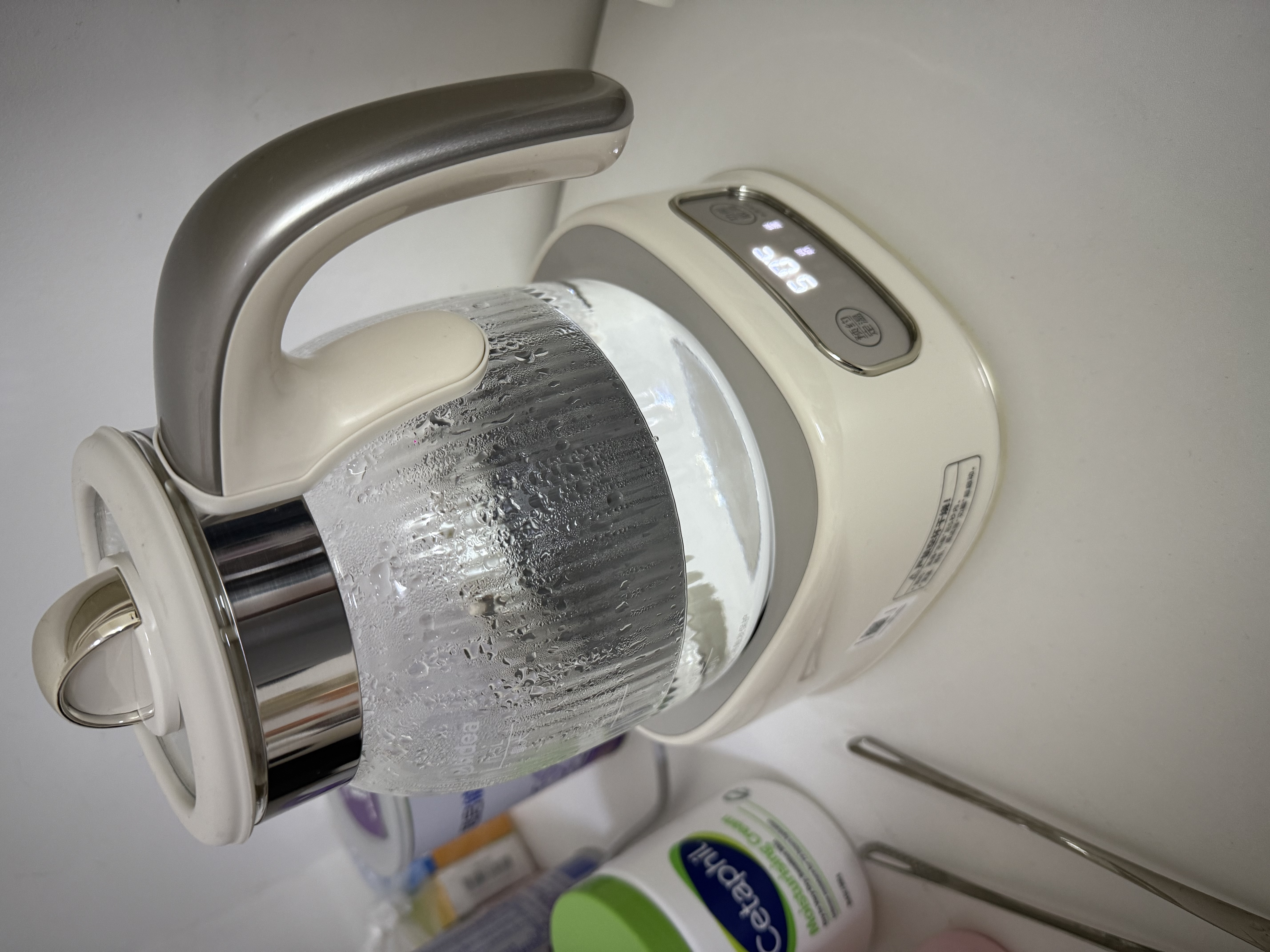 美的（Midea）养生壶全玻璃0胶水全自动煮茶壶母婴智能泡奶机烧水壶恒温电热水壶辅食机花茶壶 MK-YS15B105 1.5L 实拍图