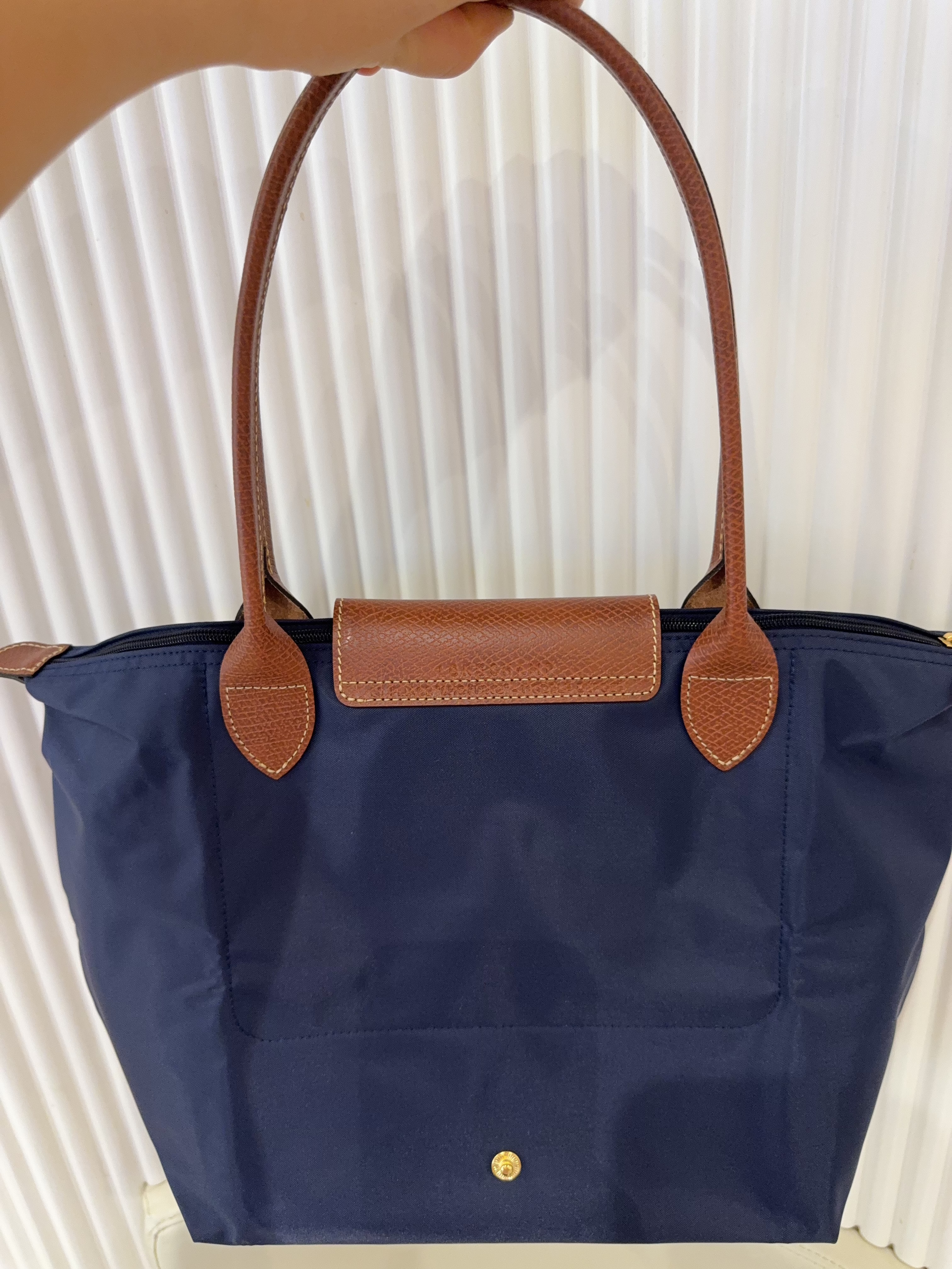 LONGCHAMP珑骧Le Pliage Original系列女士中号托特包饺子包单肩包长柄 实拍图