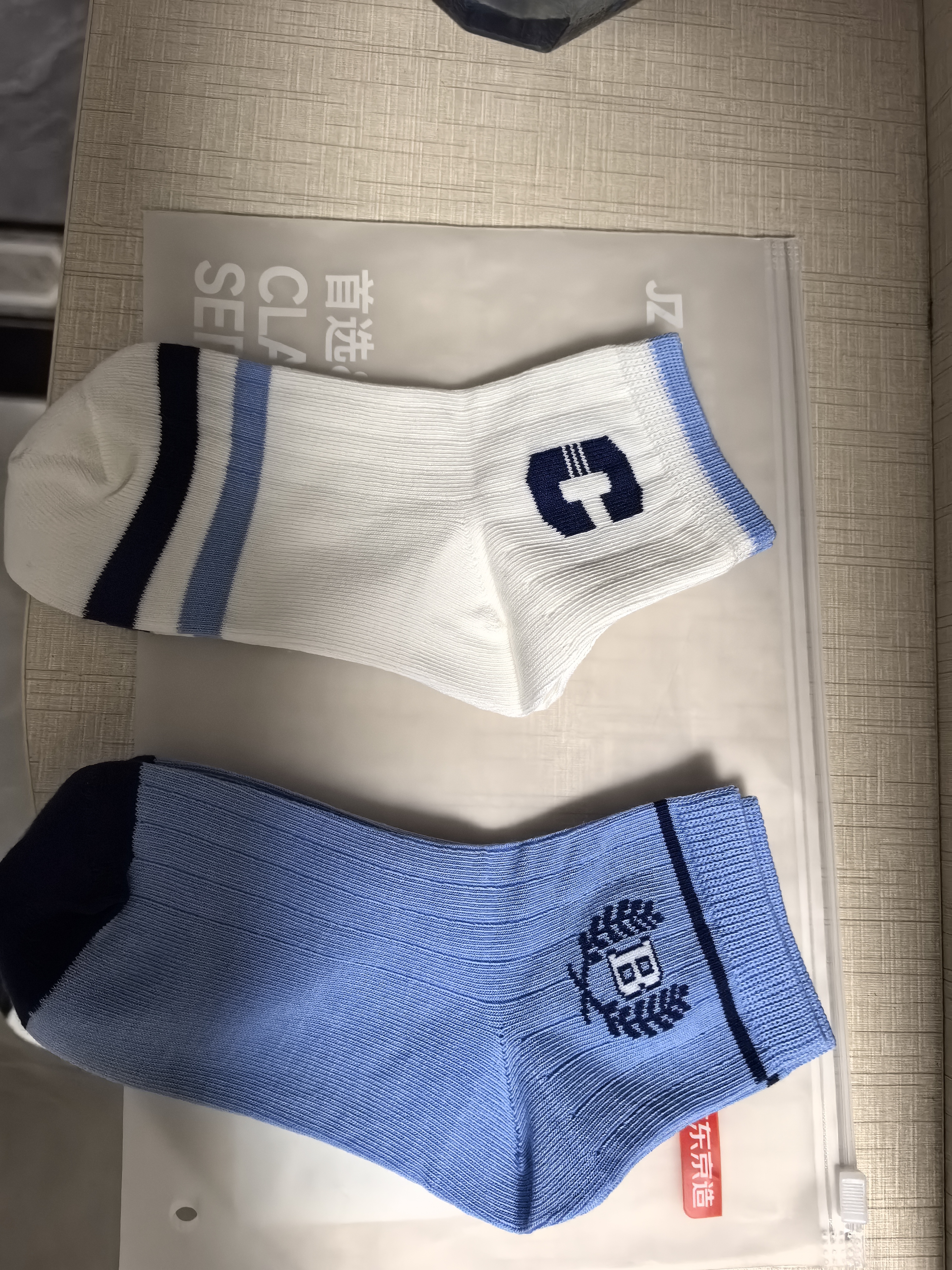 京东京造儿童袜子秋冬纯棉男女童学院风中筒透气防滑袜青少年9-12 实拍图