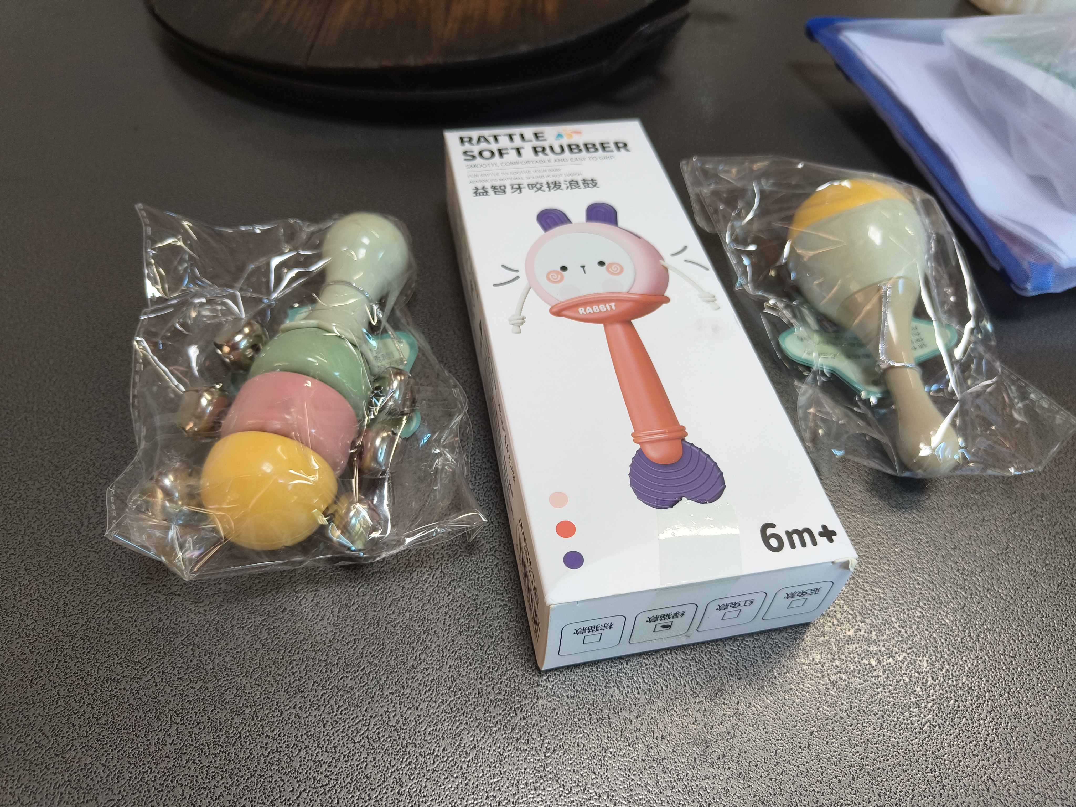 奕思瑞婴儿玩具新生儿0-3-6个月手摇铃沙锤拨浪鼓可啃咬0-1岁哄娃神器 实拍图