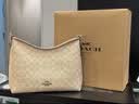 蔻驰（COACH）奥莱女士女包经典标志LAUREL 31号流浪包单肩斜挎包腋下礼物秋季 （升级款）SV/沙黄色/灰褐色 实拍图