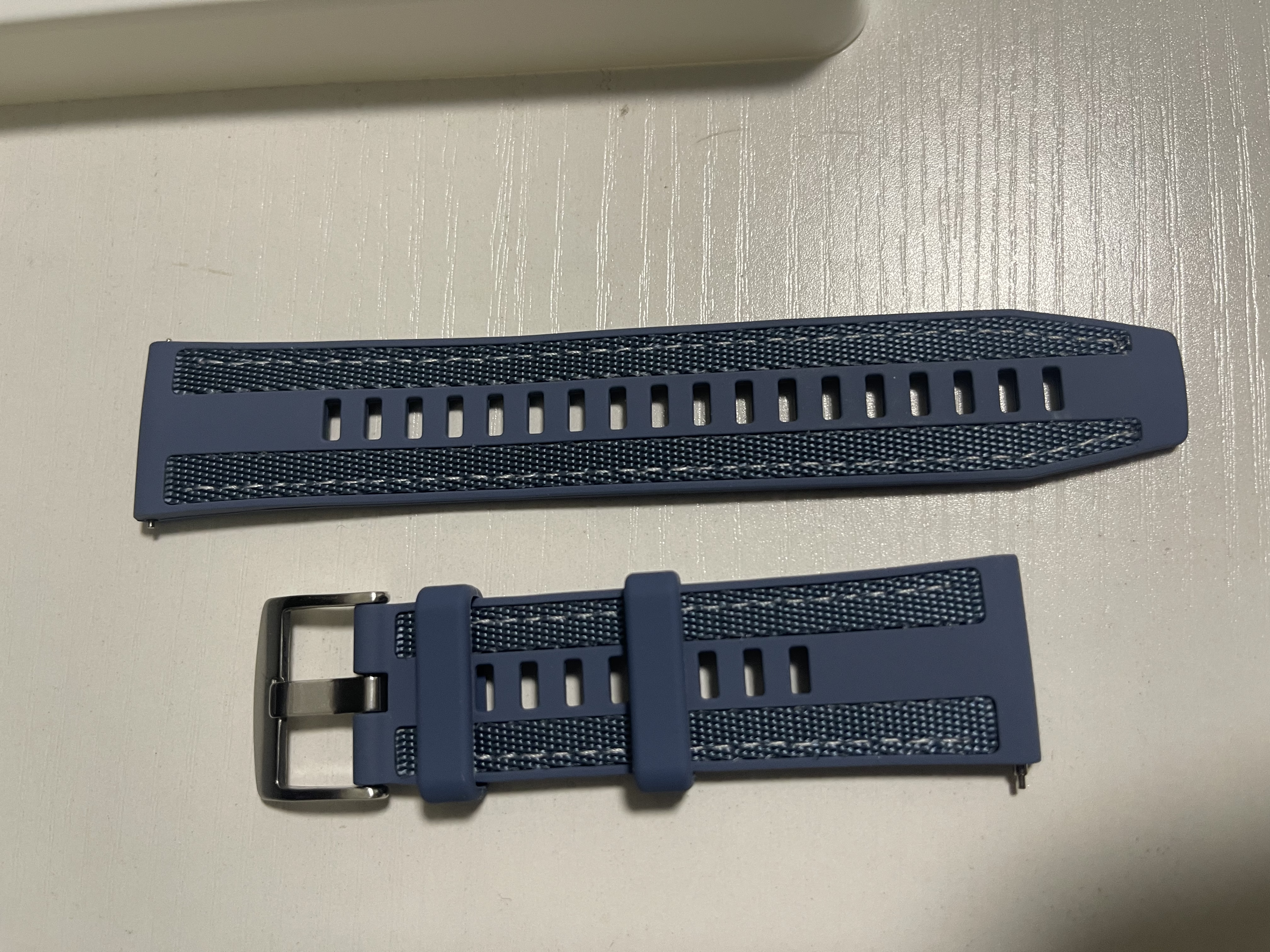 Smorss适用华为手表GT7/GT6/Pro/GT5表带watch5/GT4/3Pro同款托帕蓝尼龙硅胶表带oppowatch4/3/X编织带 实拍图