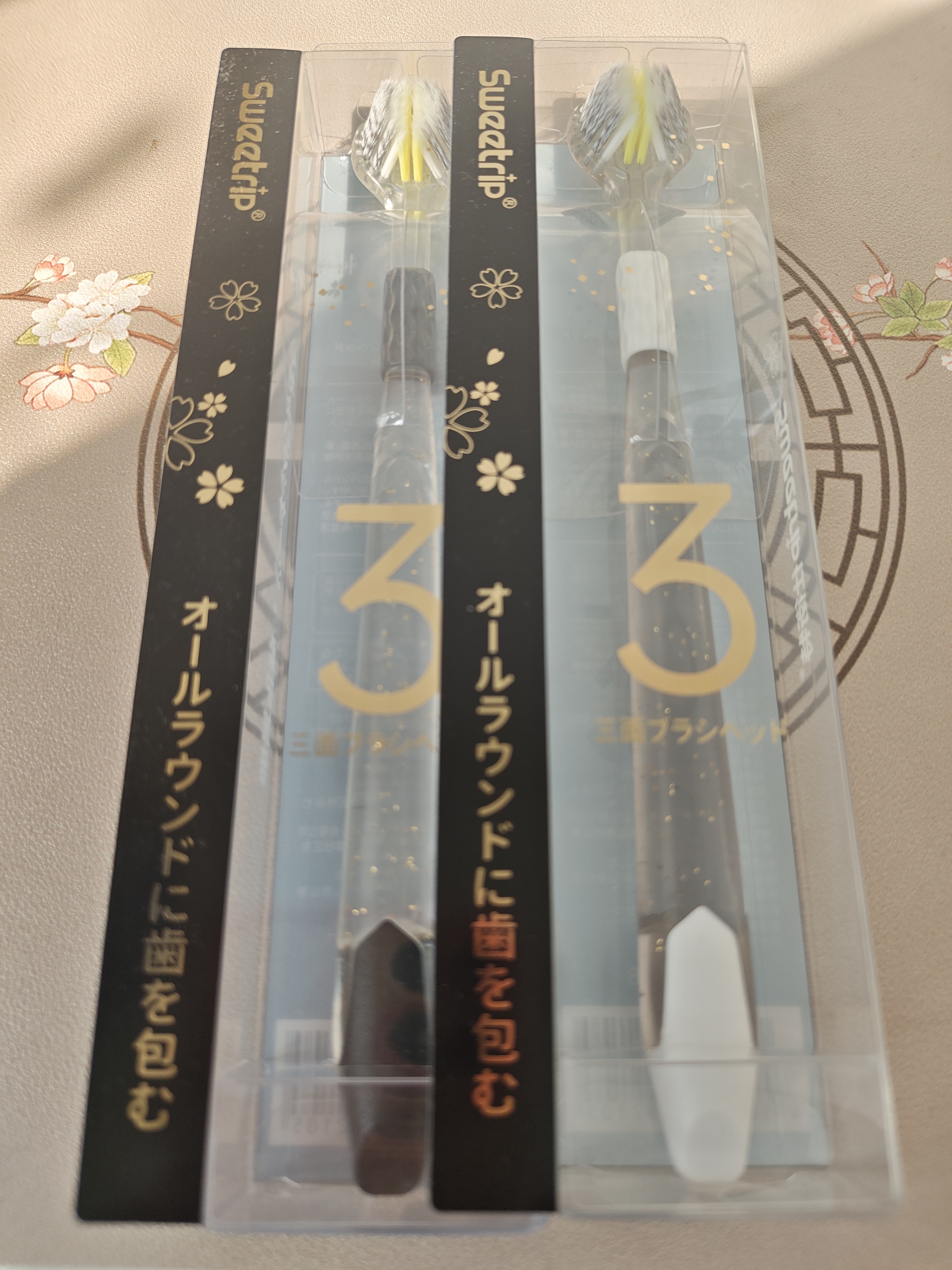 Sweetrip 日本三面牙刷软毛成人牙刷螺旋刷丝高端三头牙刷情侣独立包装2支 实拍图