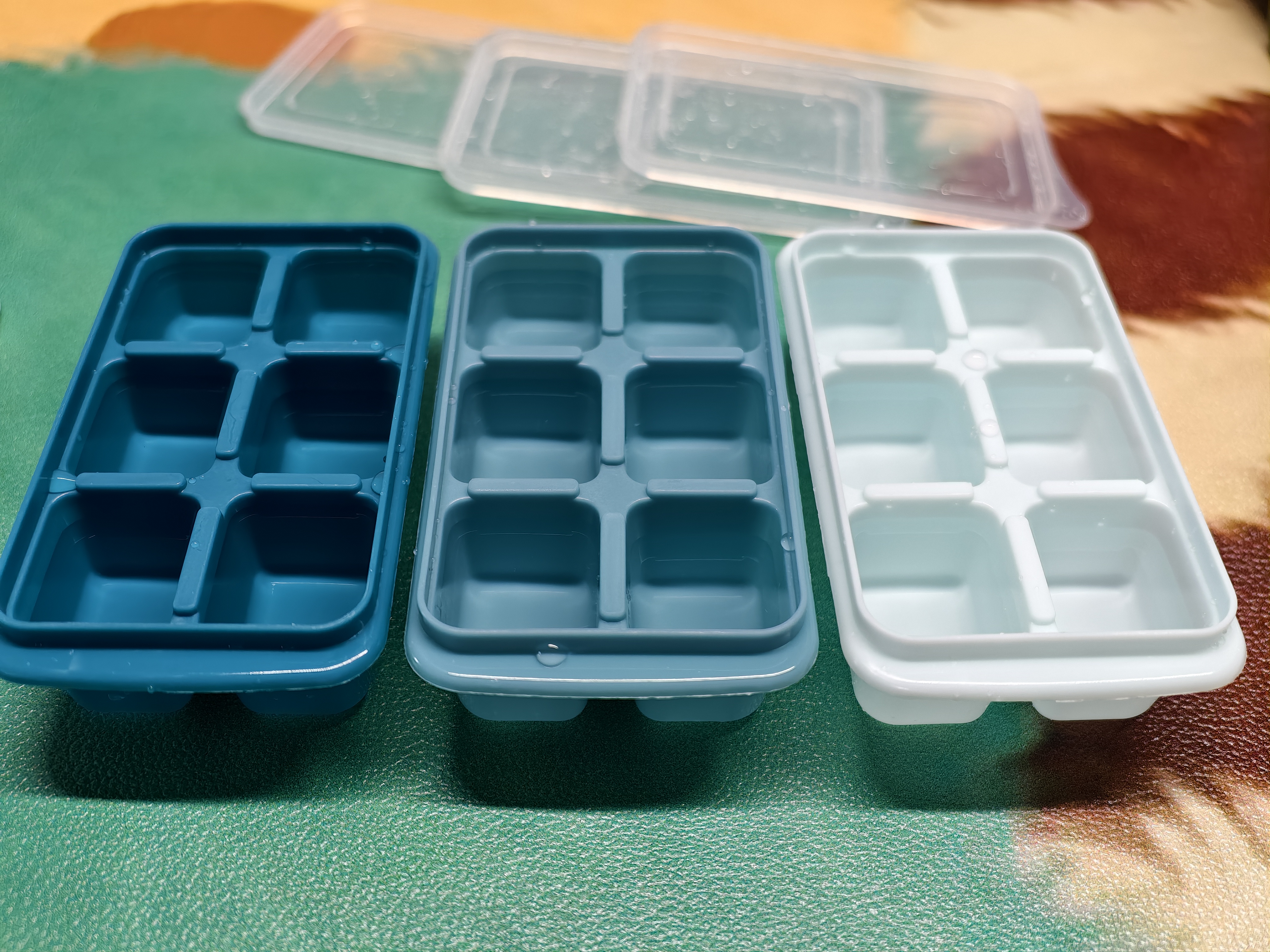 拜杰冰块模具冰格制冰模具制冰盒食品级辅食小冰格冻冰块神器3件套 实拍图