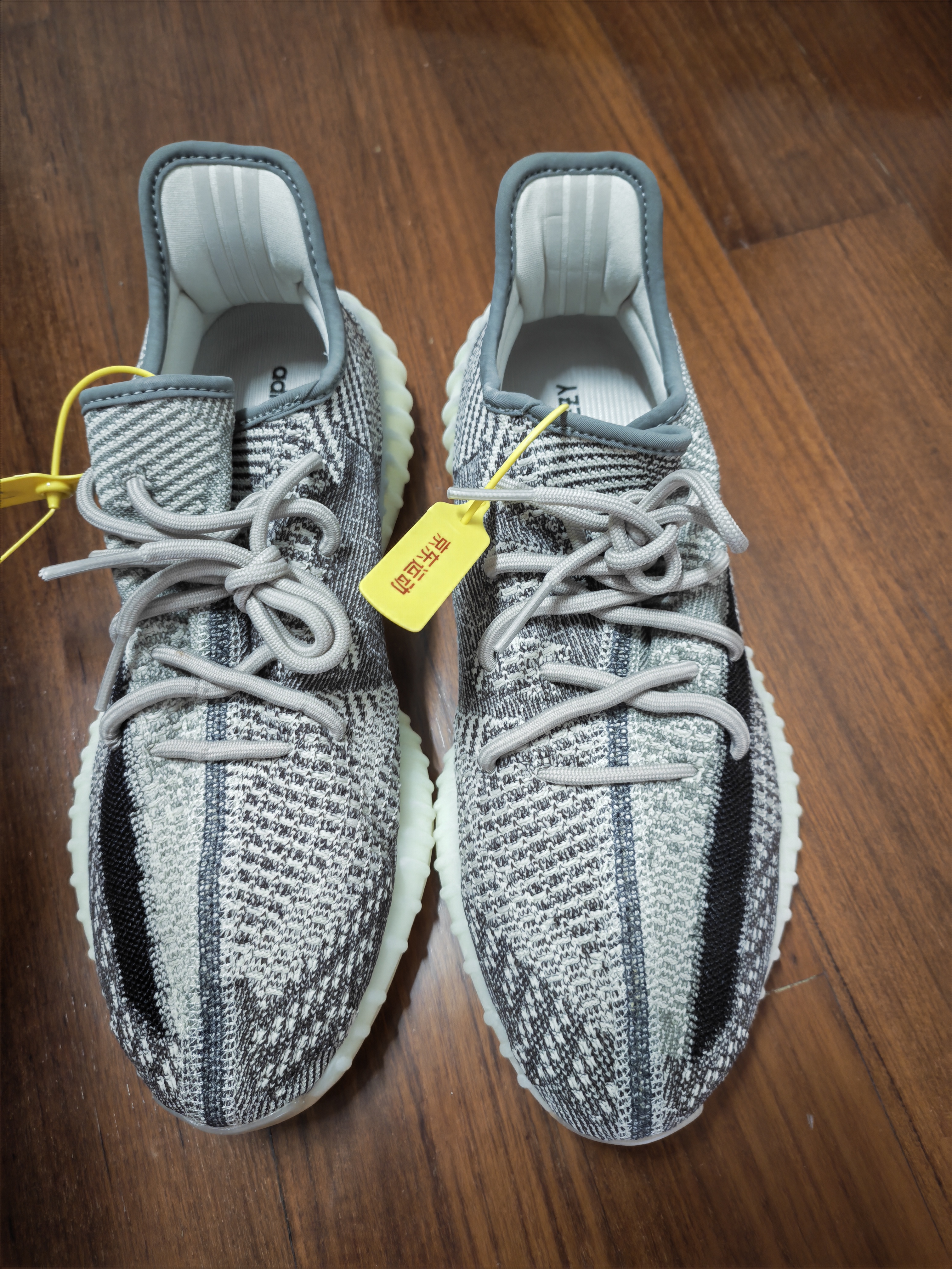 阿迪达斯 Yeezy350灰芝麻椰子透气男女运动休闲鞋FZ1267 45 实拍图