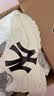 MLB官方厚底老爹鞋女鞋子 新款增高运动鞋时尚休闲鞋透气跑步鞋男鞋 NY标/米黄色 36.5 (230mm) 实拍图