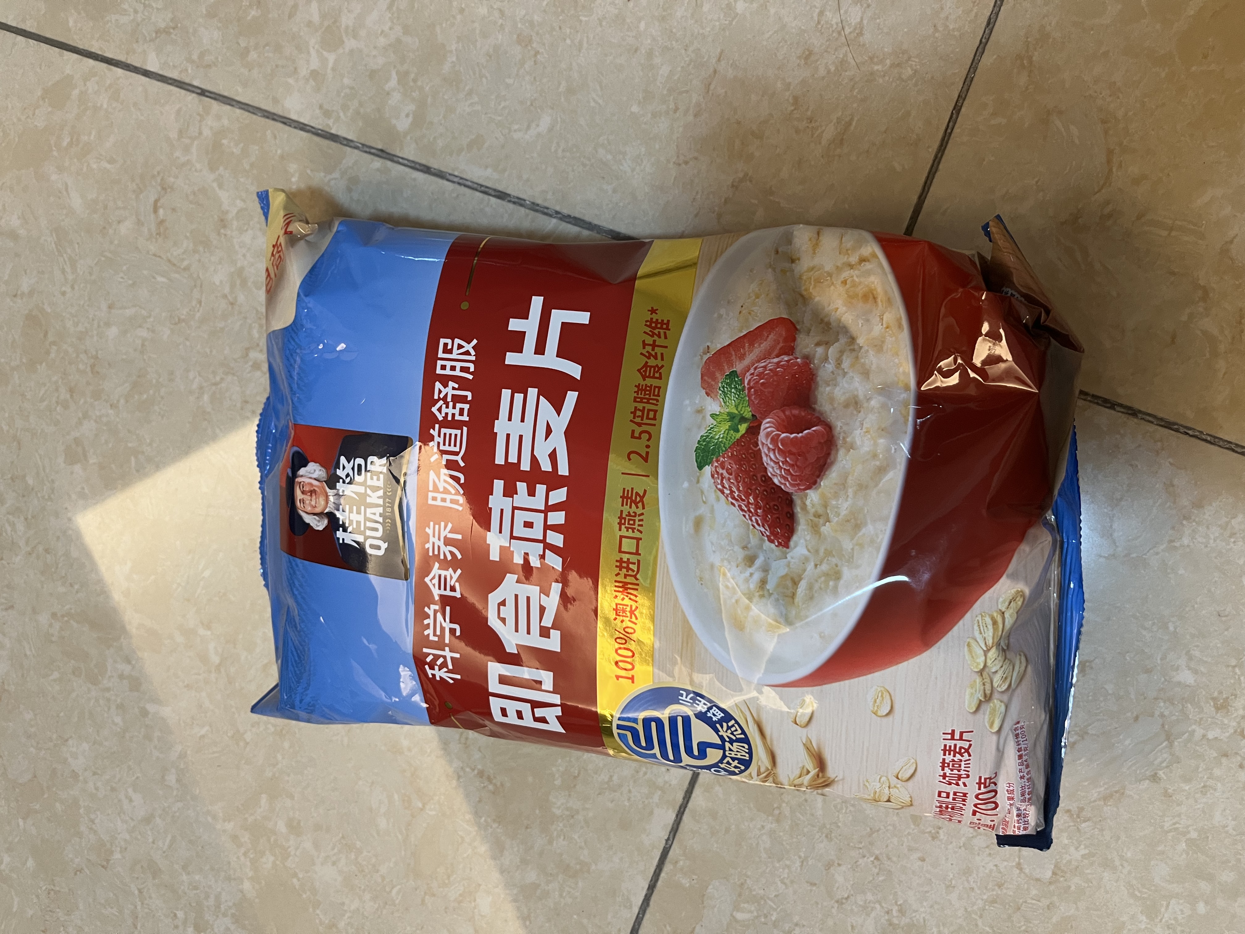 桂格（QUAKER）即食燕麦片700克 营养早餐 膳食纤维 0添加白砂糖 实拍图