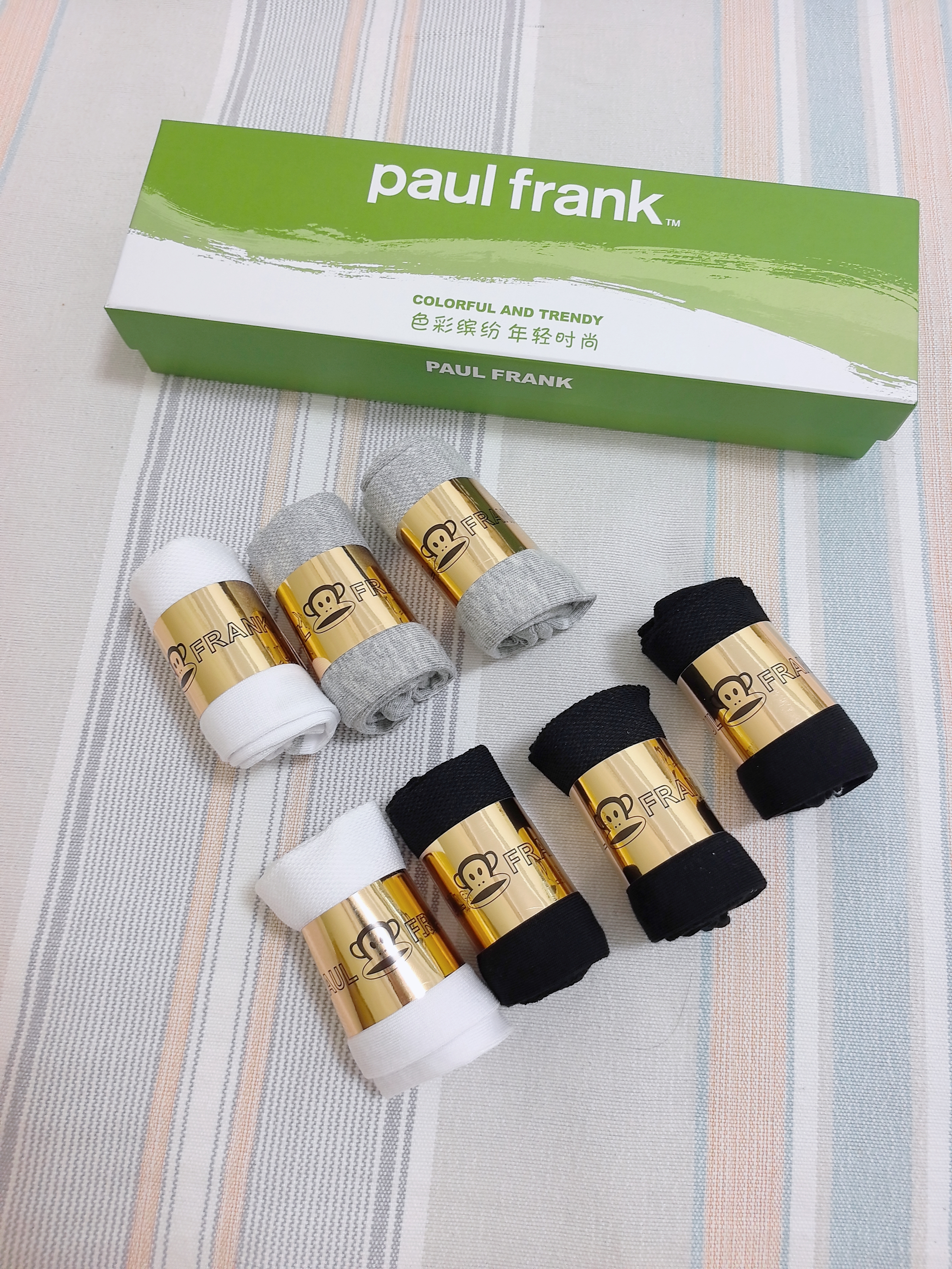 大嘴猴100%新疆棉袜子男中筒夏季网眼透气7A抗菌防臭运动袜 7双礼盒装 实拍图