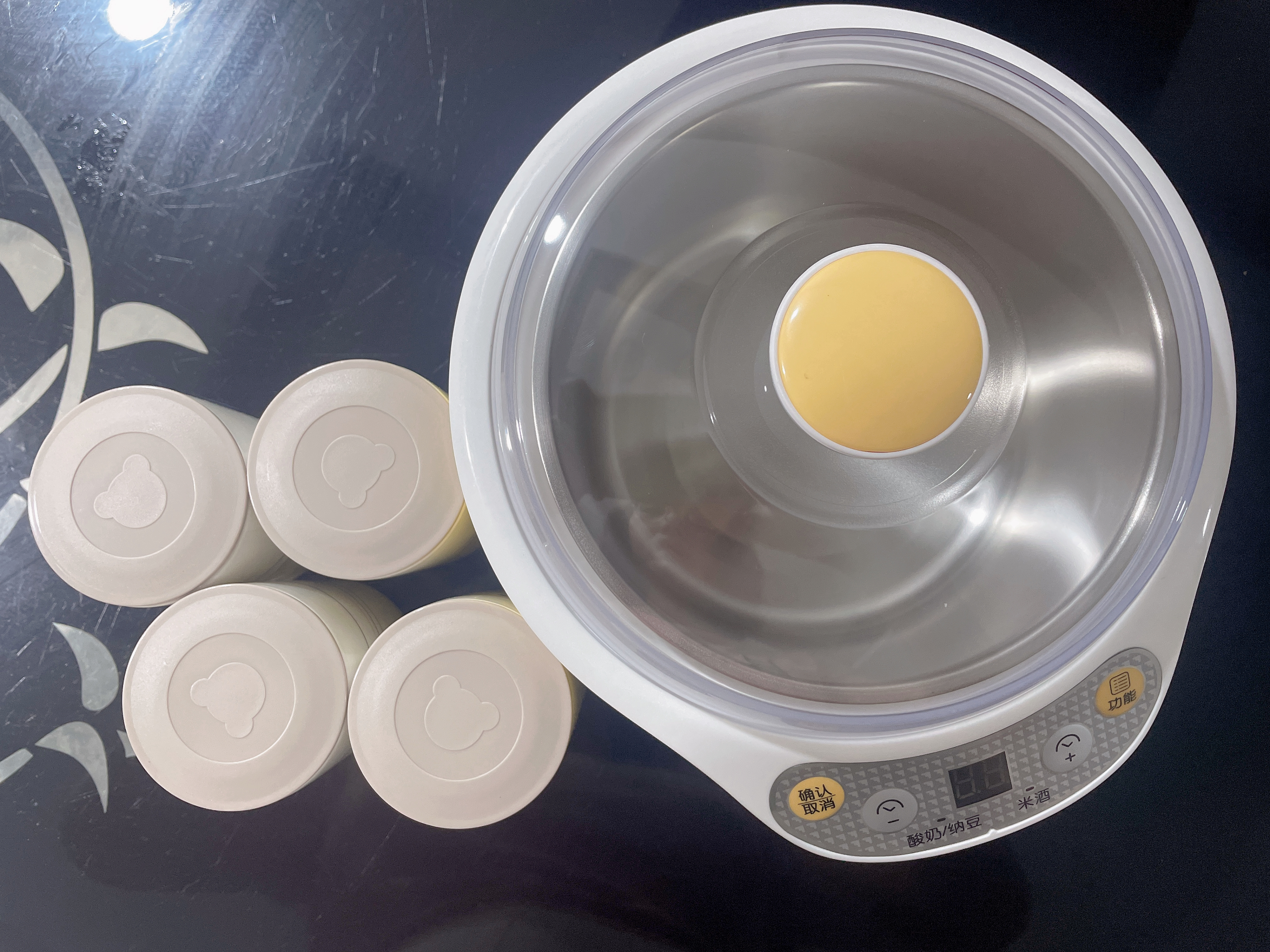 小熊（Bear） 酸奶机 家用全自动米酒机不锈钢内胆酸奶发酵 陶瓷4分杯 SNJ-B10K1 实拍图