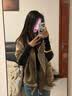 俞兆林空调房月子披肩外搭两用春秋送妈妈长辈保暖丝巾围巾母亲 米灰色 实拍图