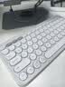 罗技（Logitech）时尚系列K390无线蓝牙键盘 超薄便携  K380升级版 白色 79键 实拍图