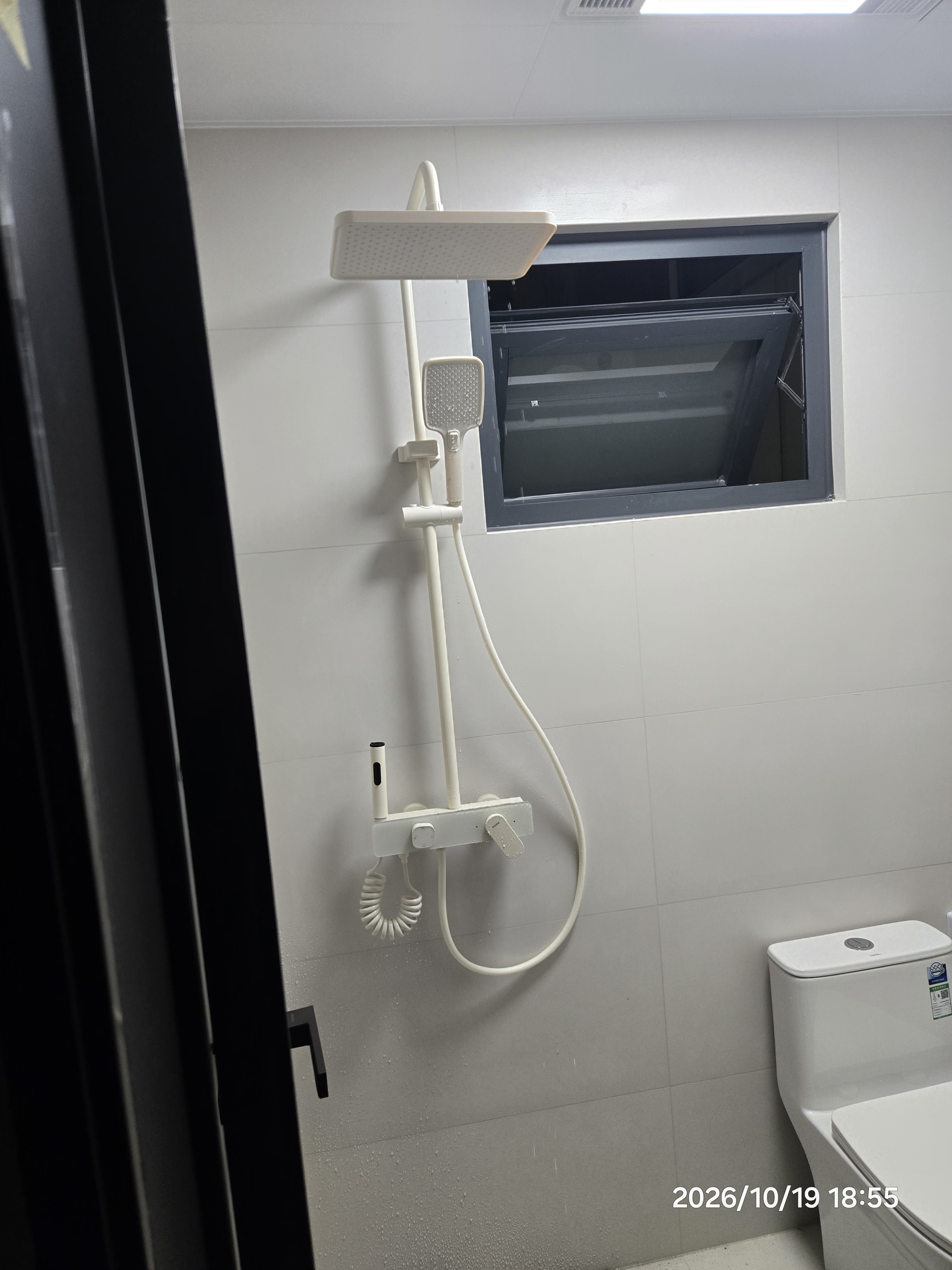 浪鲸（SSWW）卫浴智能花洒淋浴一体全铜水路增压顶喷头浴室淋浴器TS17 实拍图