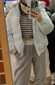 乐町新品甜美云朵羽绒服冬季新款连帽短款羽绒女宽松设计感小个子 浅蓝（现货） S 实拍图