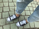 人本黑色帆布鞋女2024春季新款韩版ulzzang学生百搭ins情侣潮鞋子 黑色-（偏大，建议拍小一码） 35 实拍图
